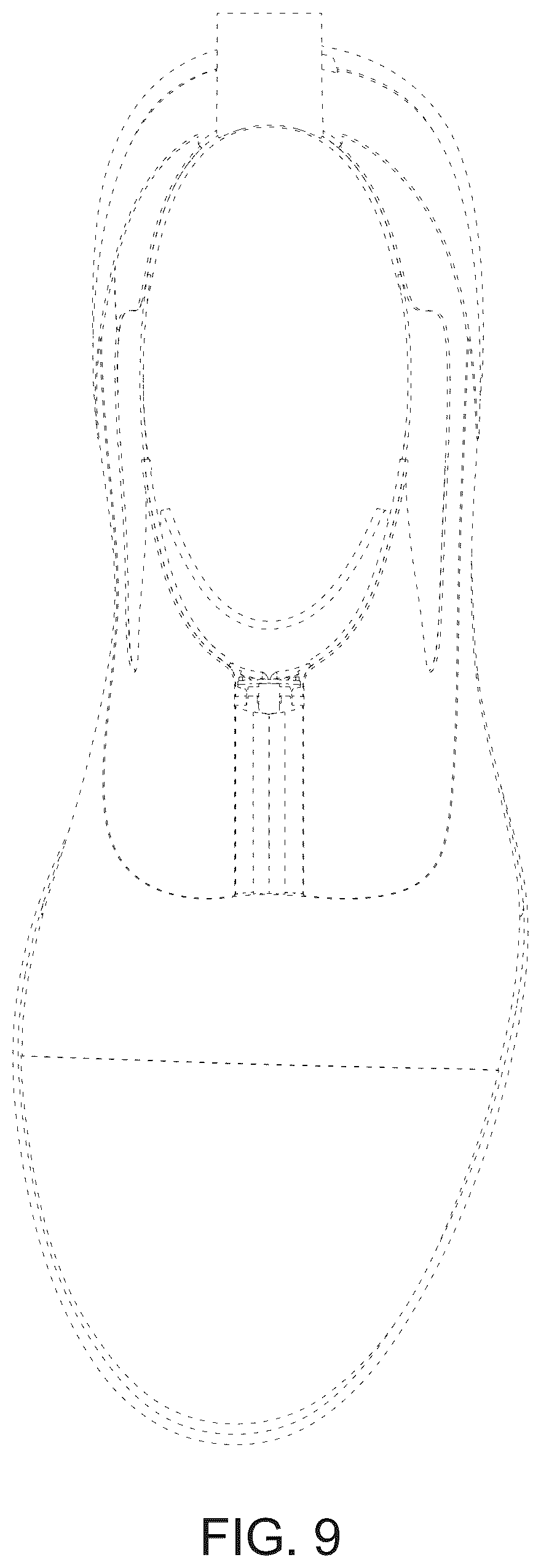Patent USD1124599 Figure 9 – Footwear outsole