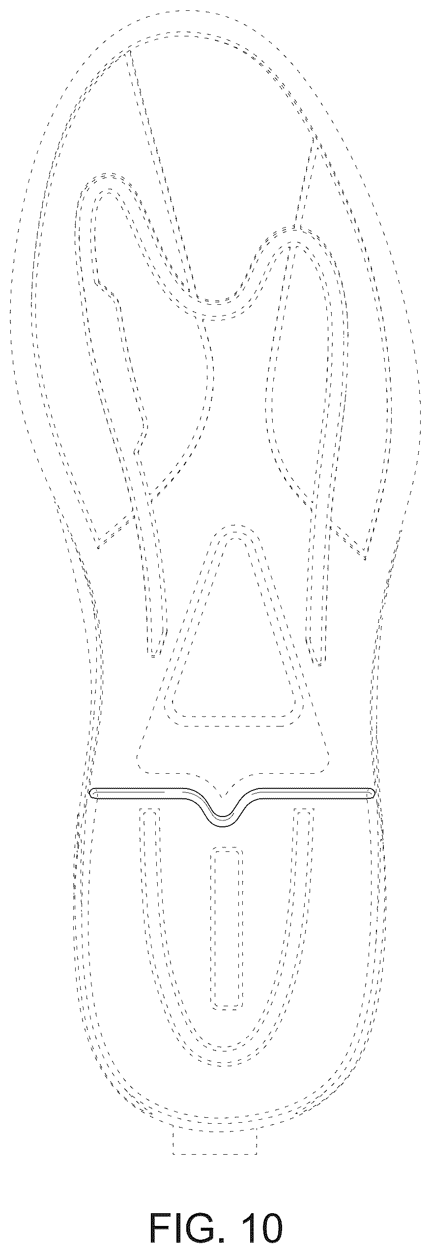 Patent USD1124599 Figure 10 – Footwear outsole