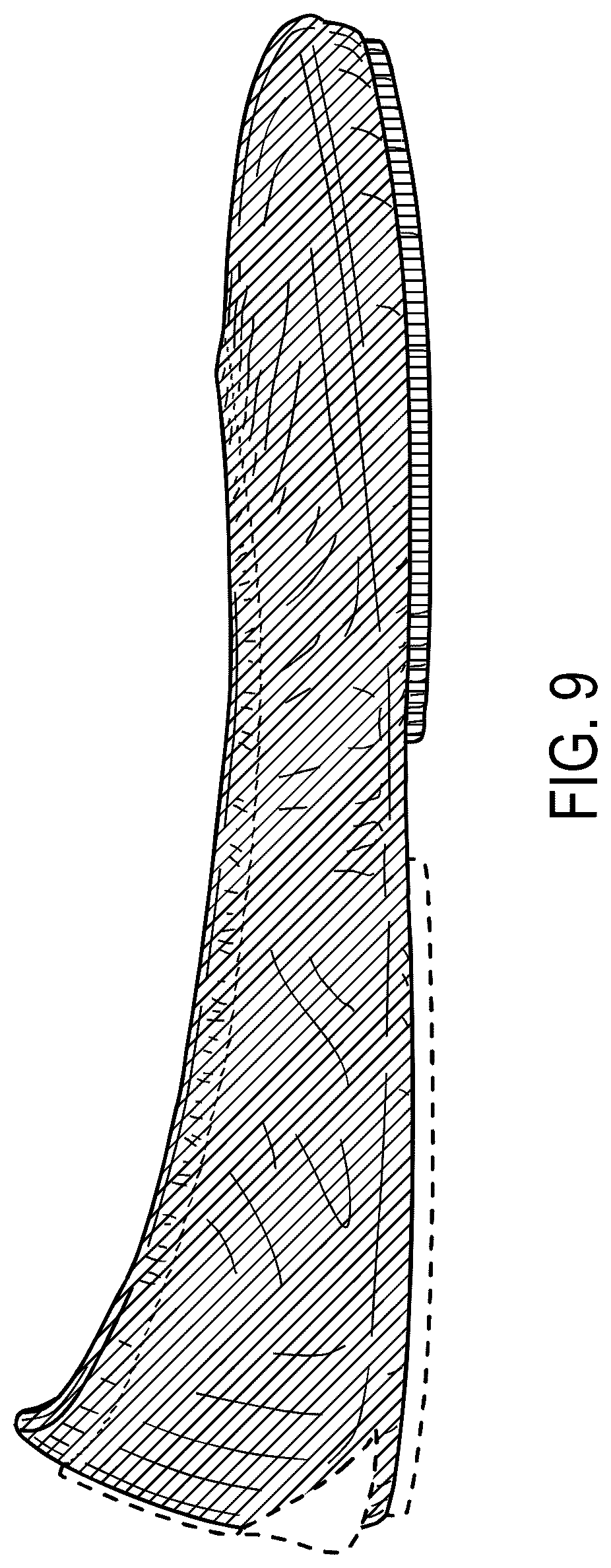 Patent USD1124602 Figure 8 – Ballet shoe with red outsole patch and contrasting upper