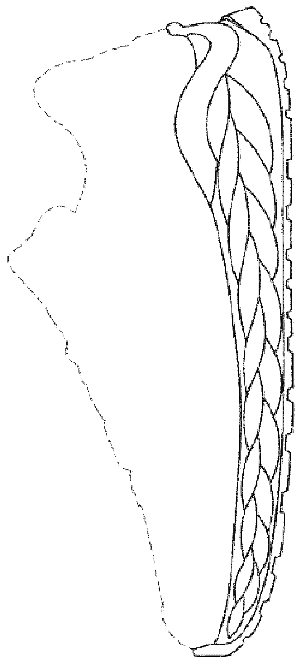 Patent USD1124606 Figure 1 – Shoe sole