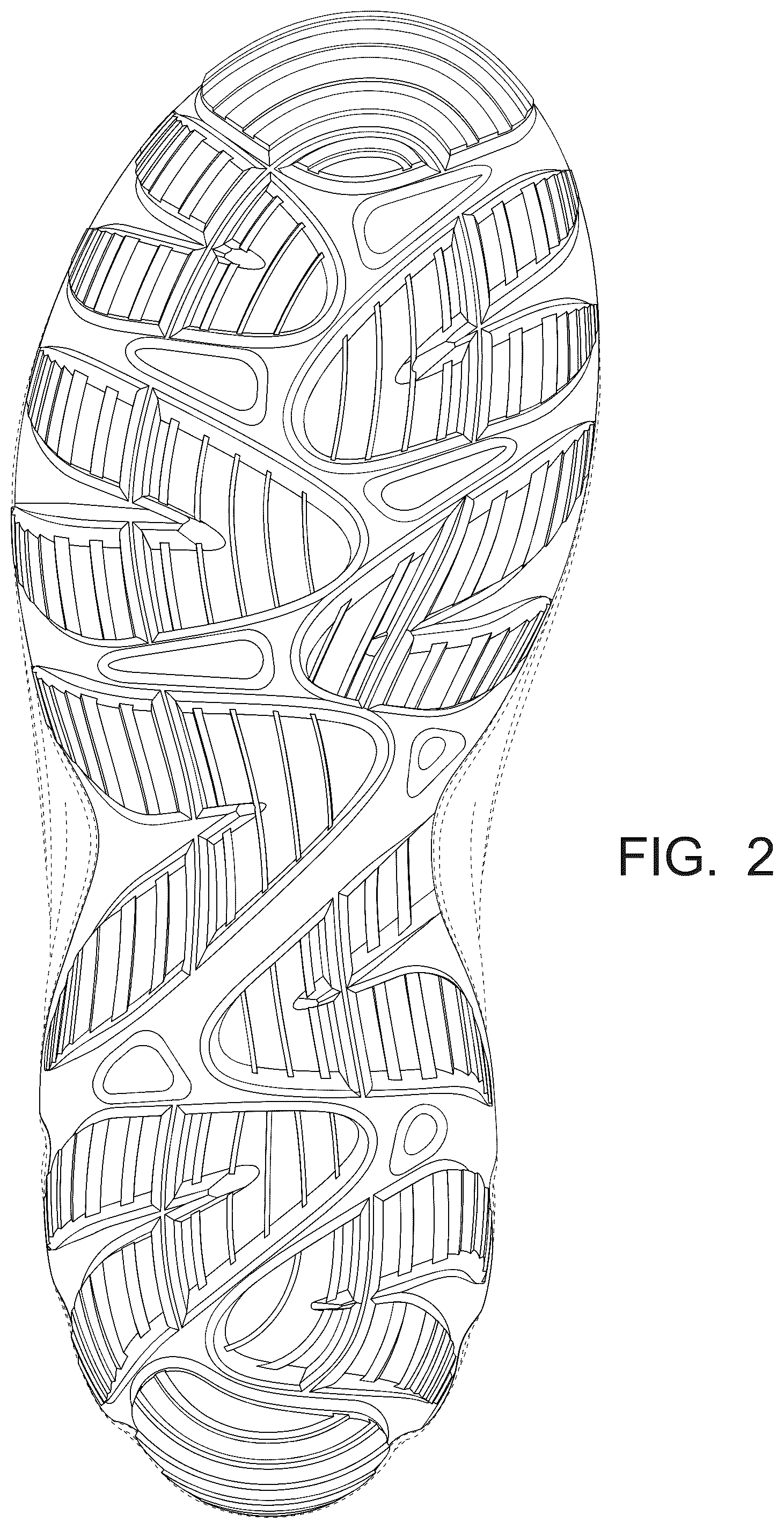 Patent USD1124607 Figure 2 – Footwear sole