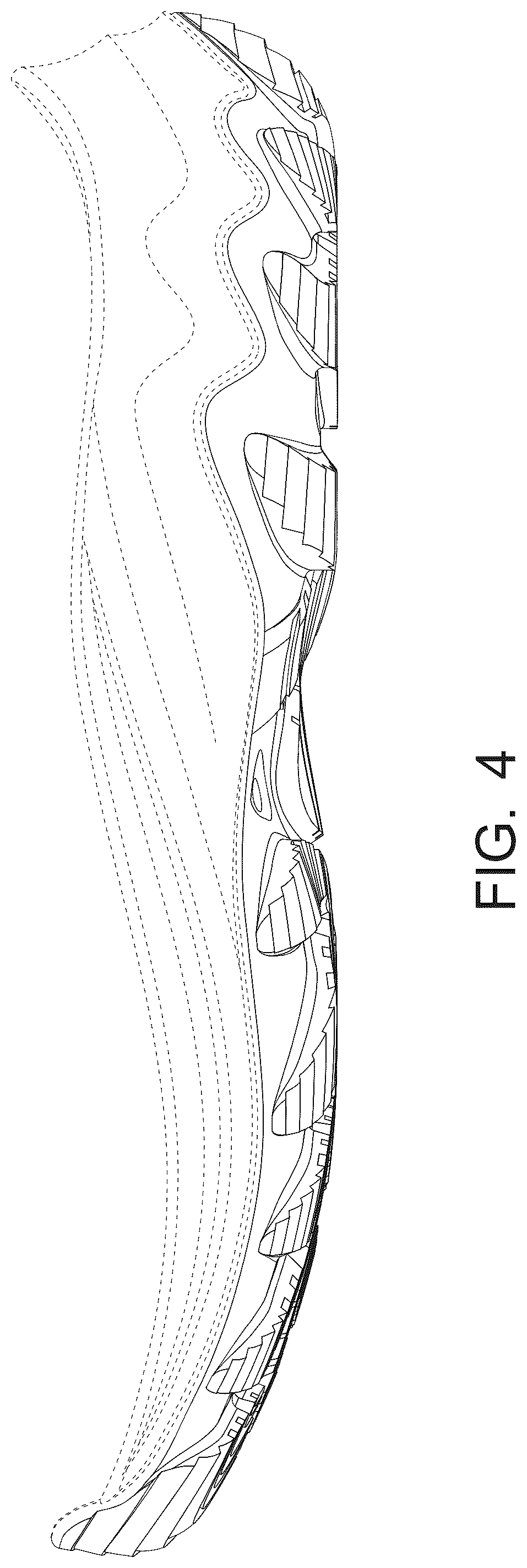 Patent USD1124607 Figure 4 – Footwear sole