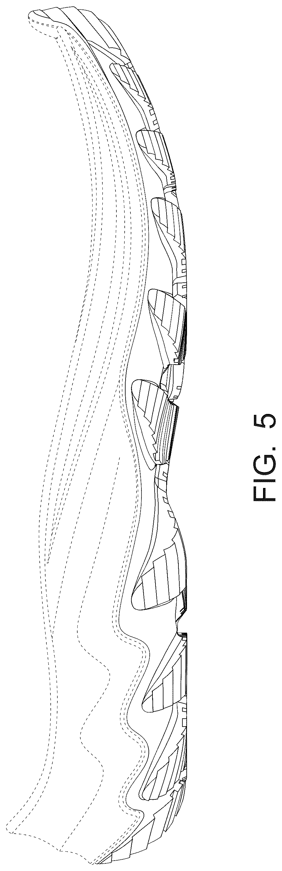 Patent USD1124607 Figure 5 – Footwear sole