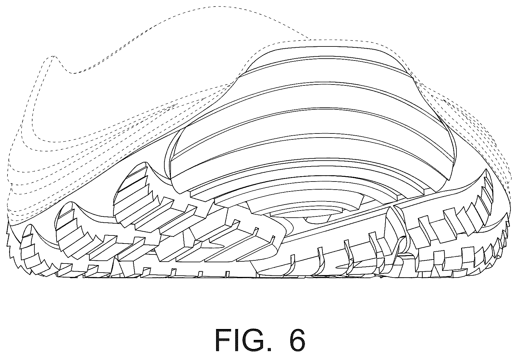 Patent USD1124607 Figure 6 – Footwear sole