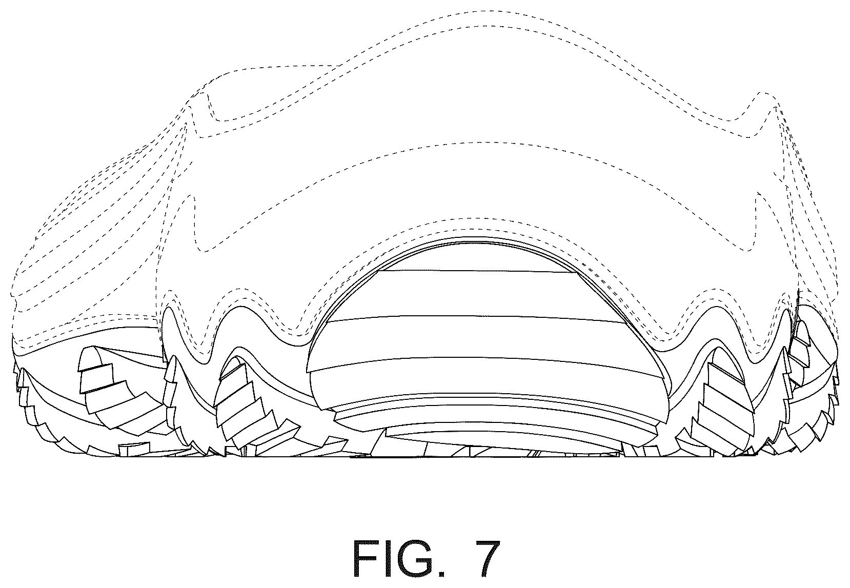 Patent USD1124607 Figure 7 – Footwear sole