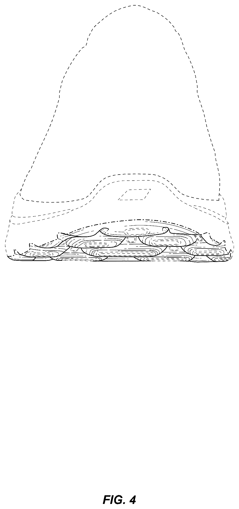 Patent USD1124610 Figure 4 – Outsole bottom