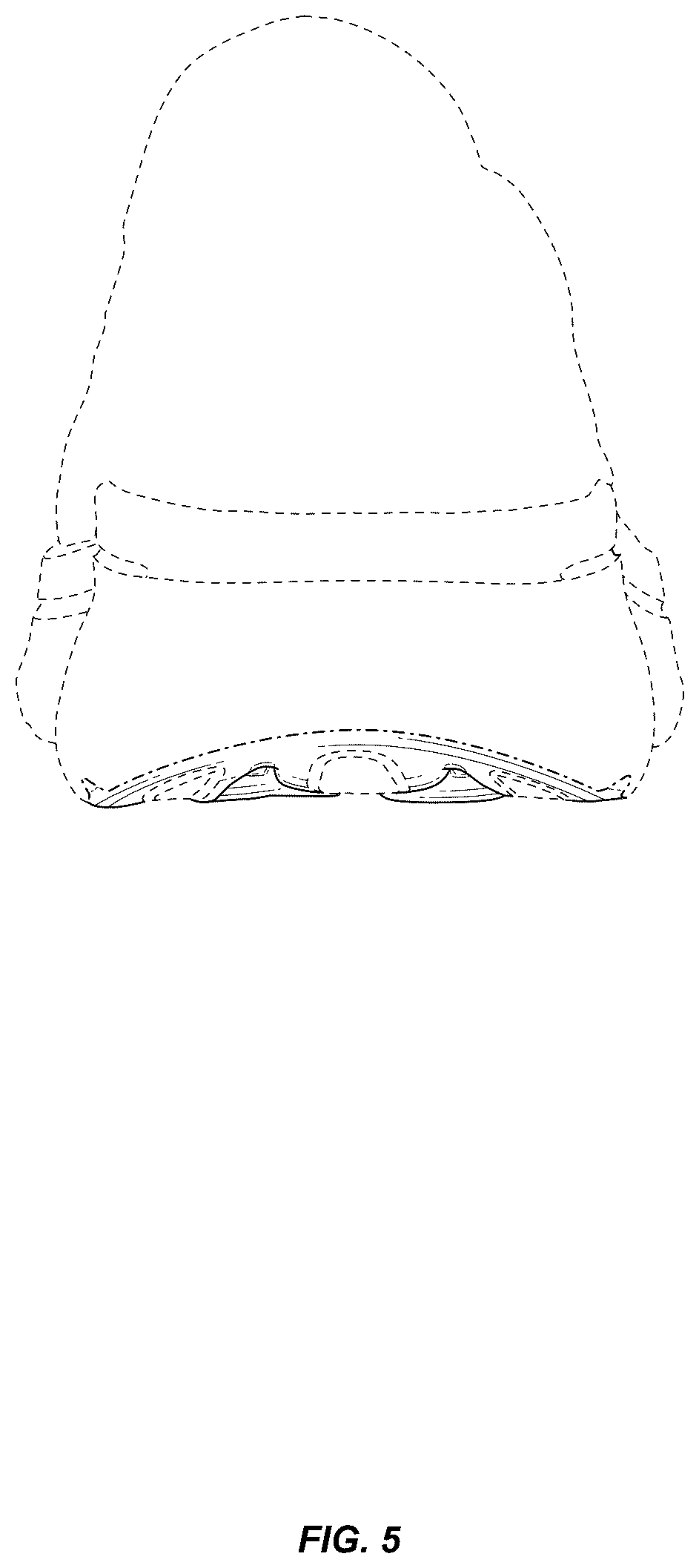 Patent USD1124610 Figure 5 – Outsole bottom