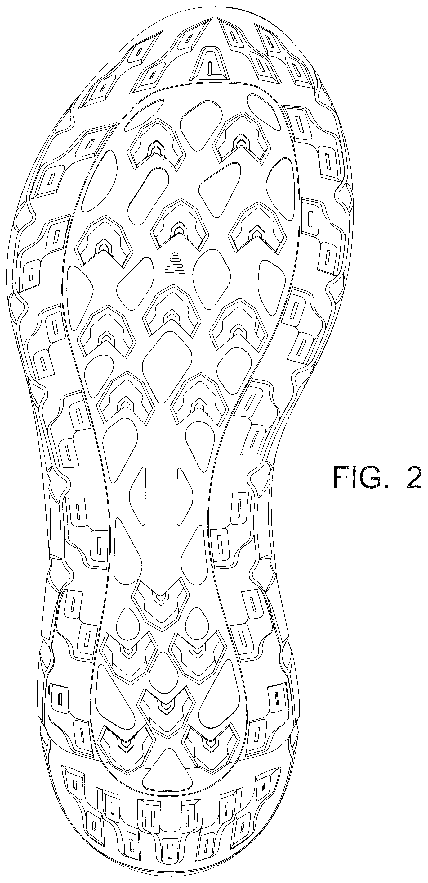 Patent USD1124613 Figure 2 – Footwear sole