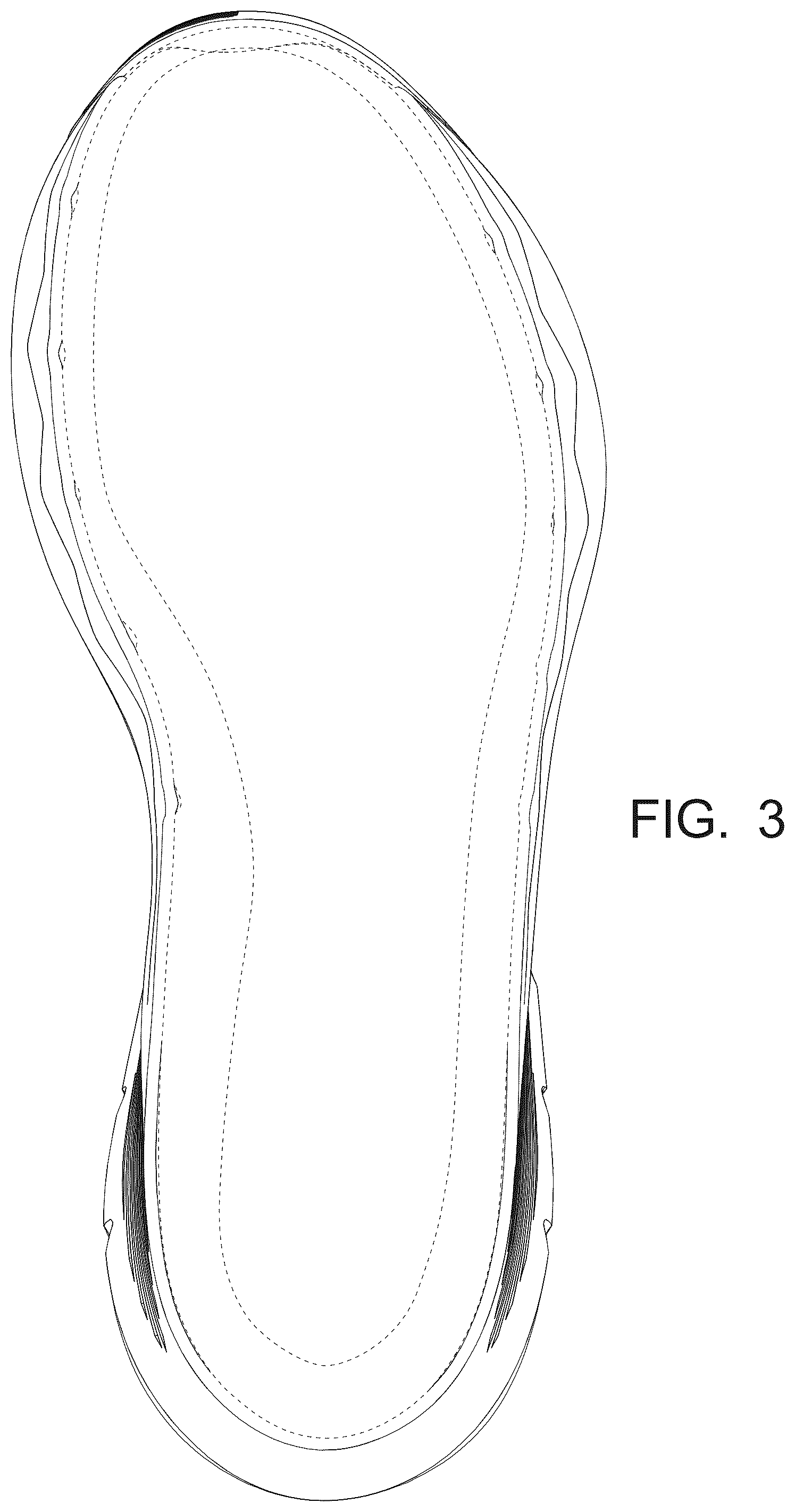 Patent USD1124613 Figure 3 – Footwear sole