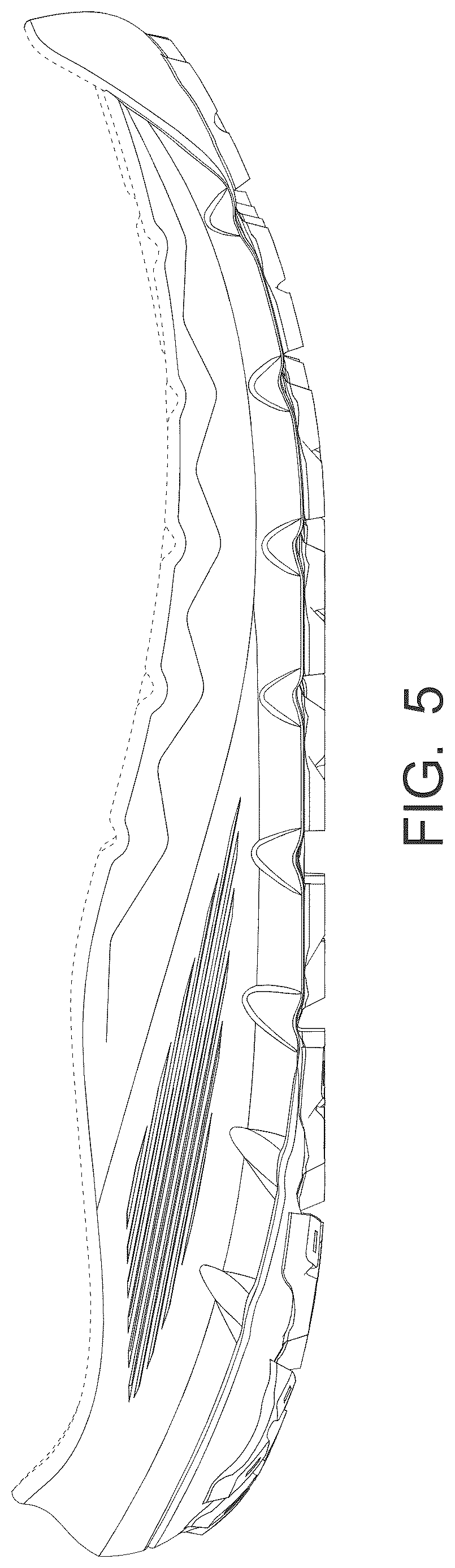 Patent USD1124613 Figure 5 – Footwear sole