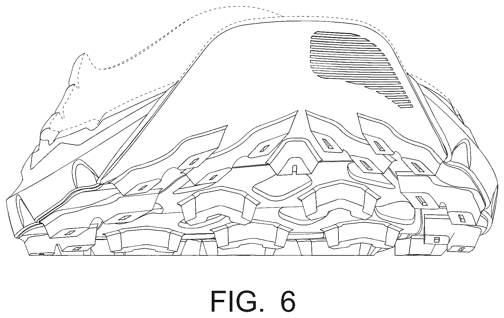 Patent USD1124613 Figure 6 – Footwear sole