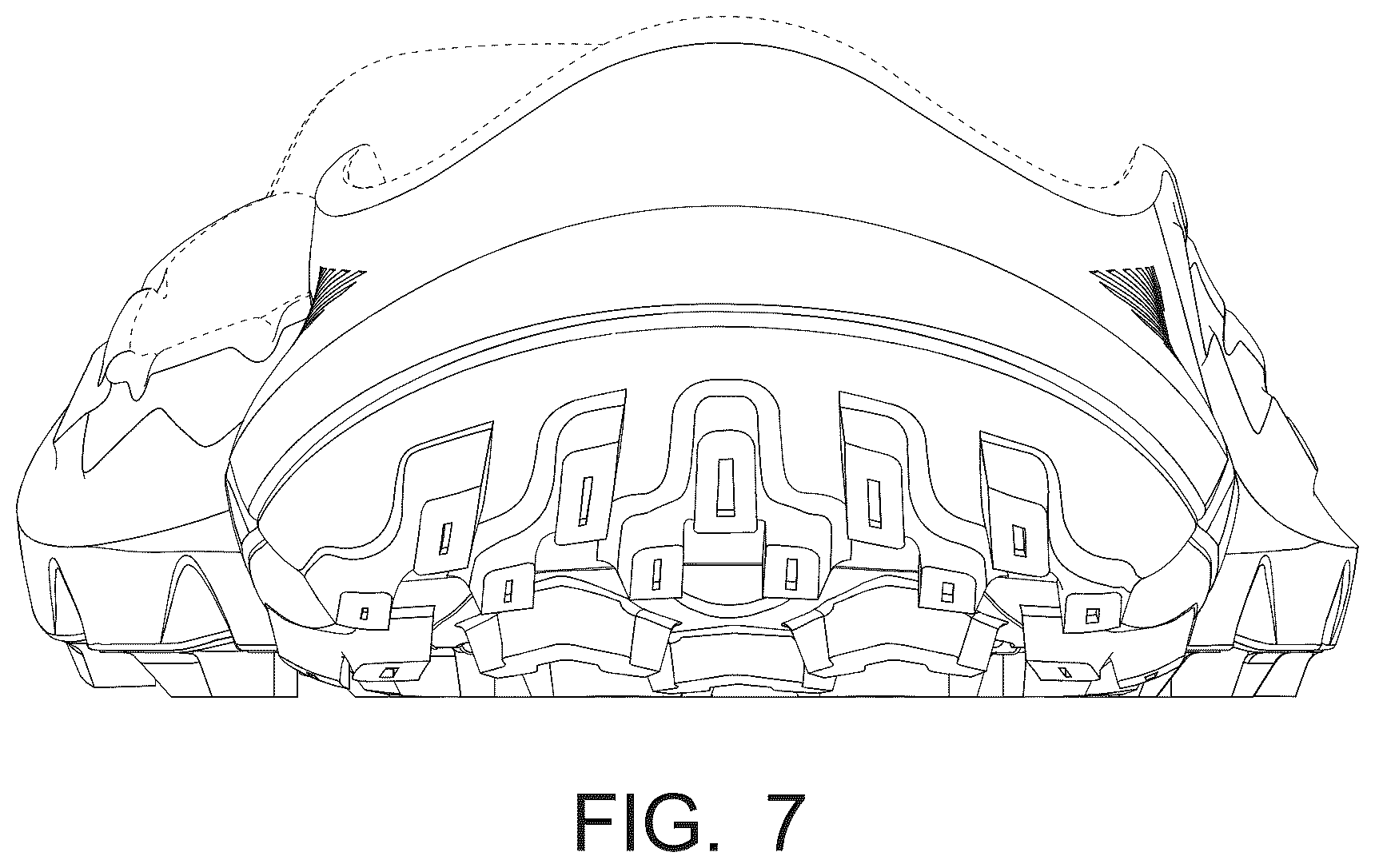 Patent USD1124613 Figure 7 – Footwear sole