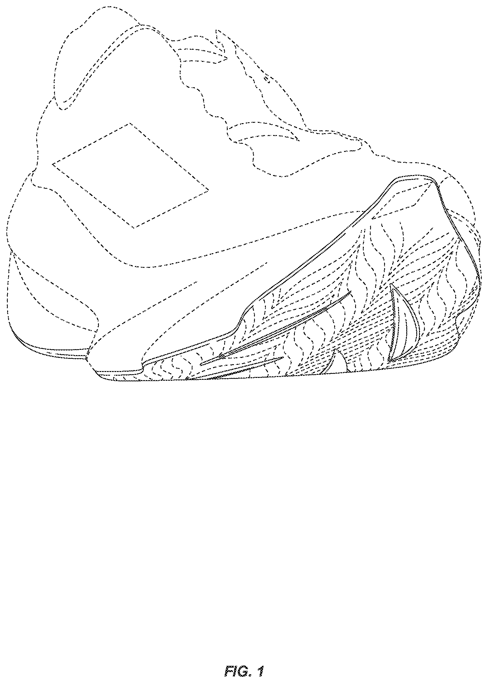 Patent USD1124615 Figure 1 – Outsole bottom
