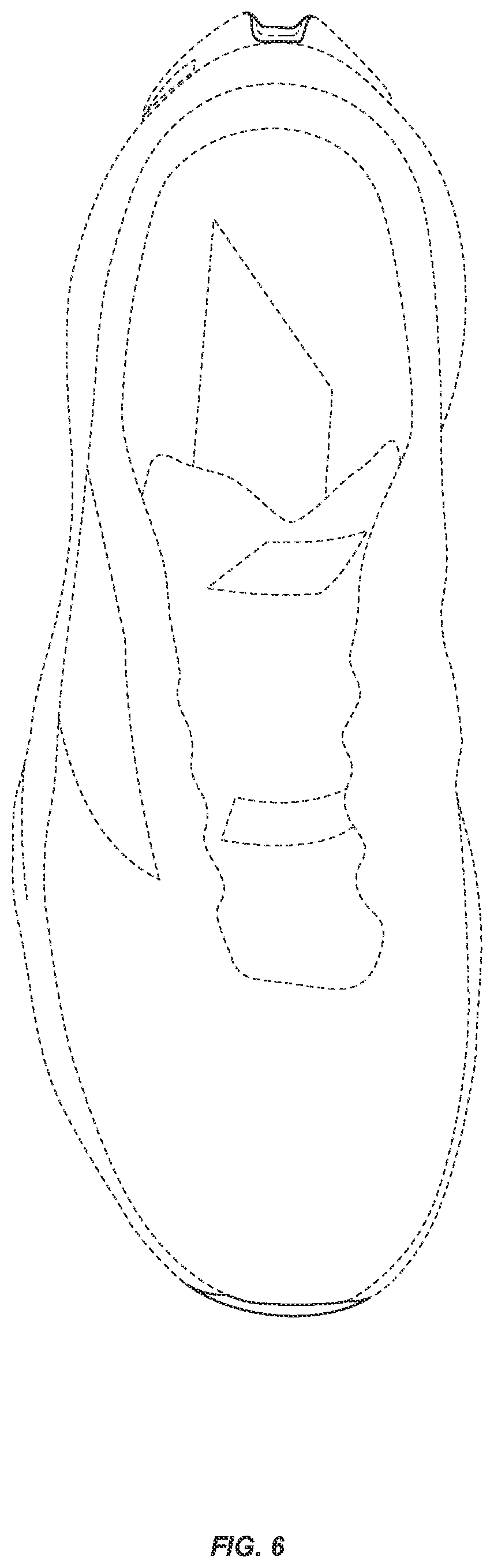 Patent USD1124615 Figure 6 – Outsole bottom