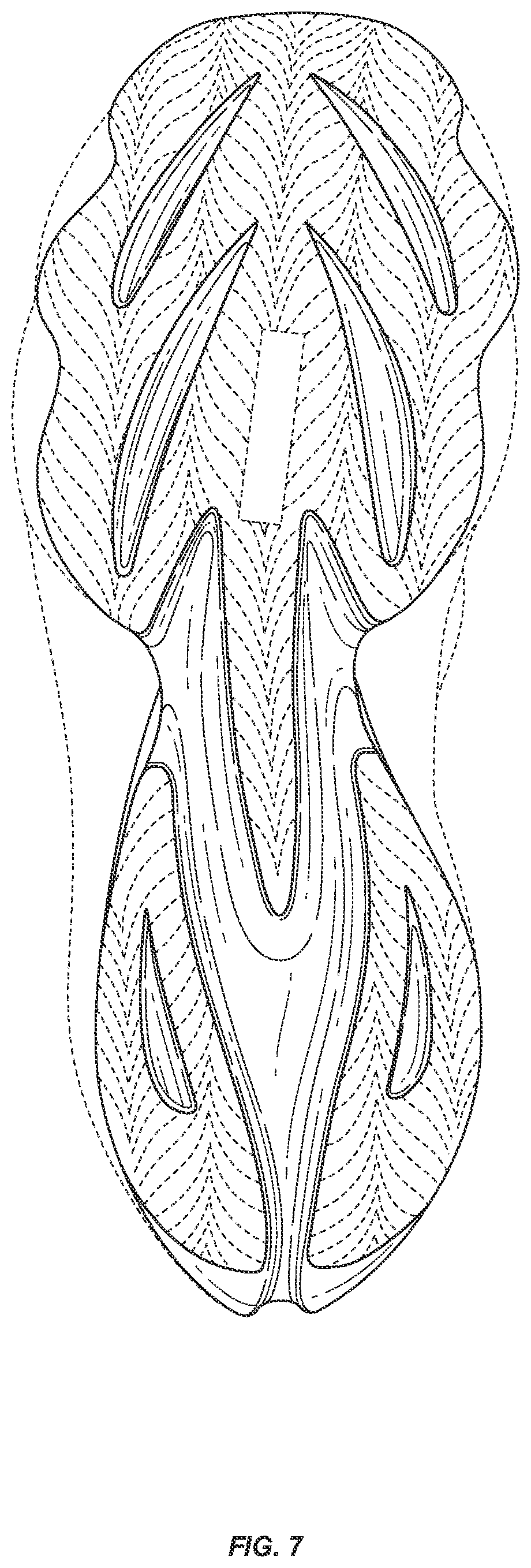 Patent USD1124615 Figure 7 – Outsole bottom