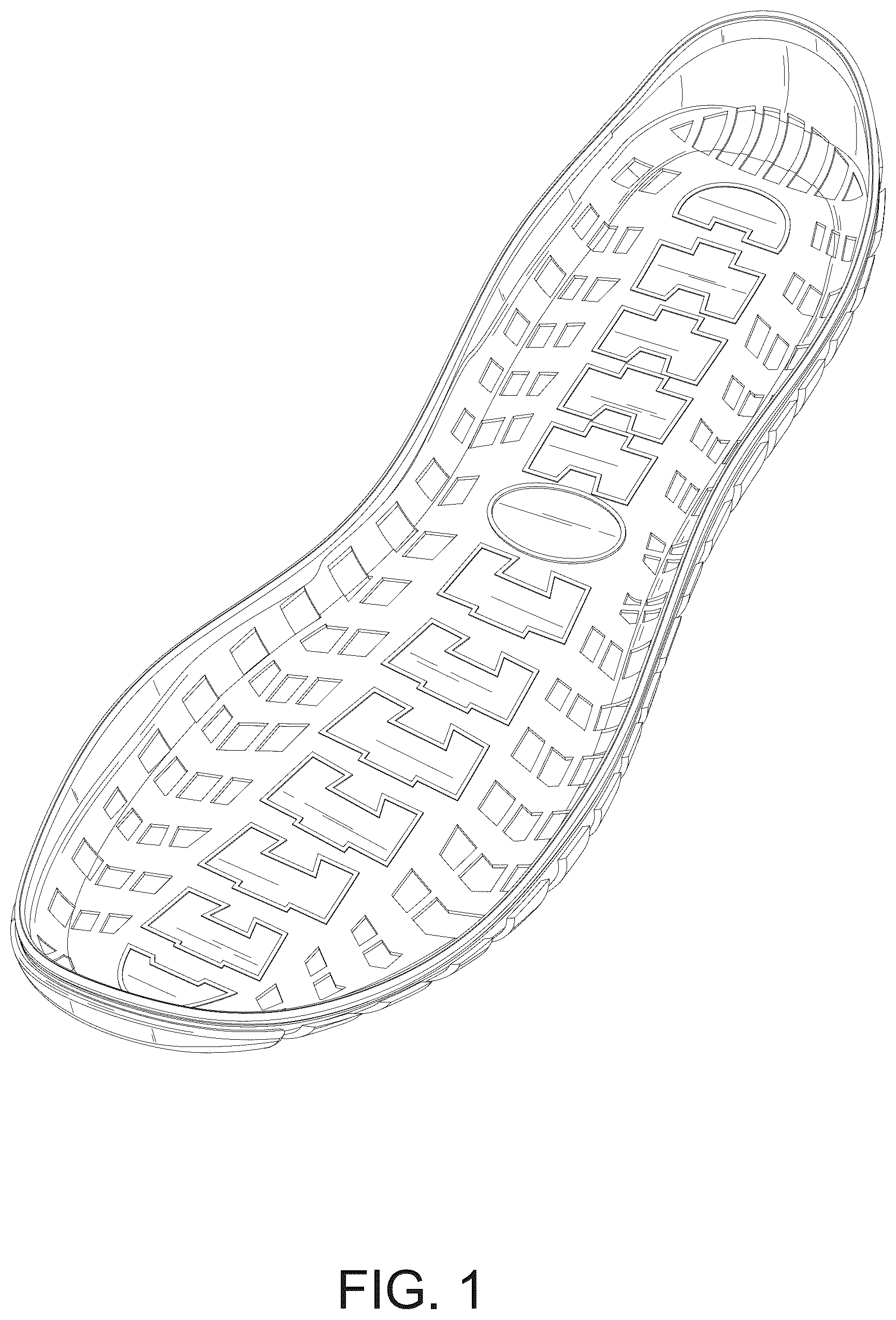 Patent USD1124616 — Shoe sole — Figure 1