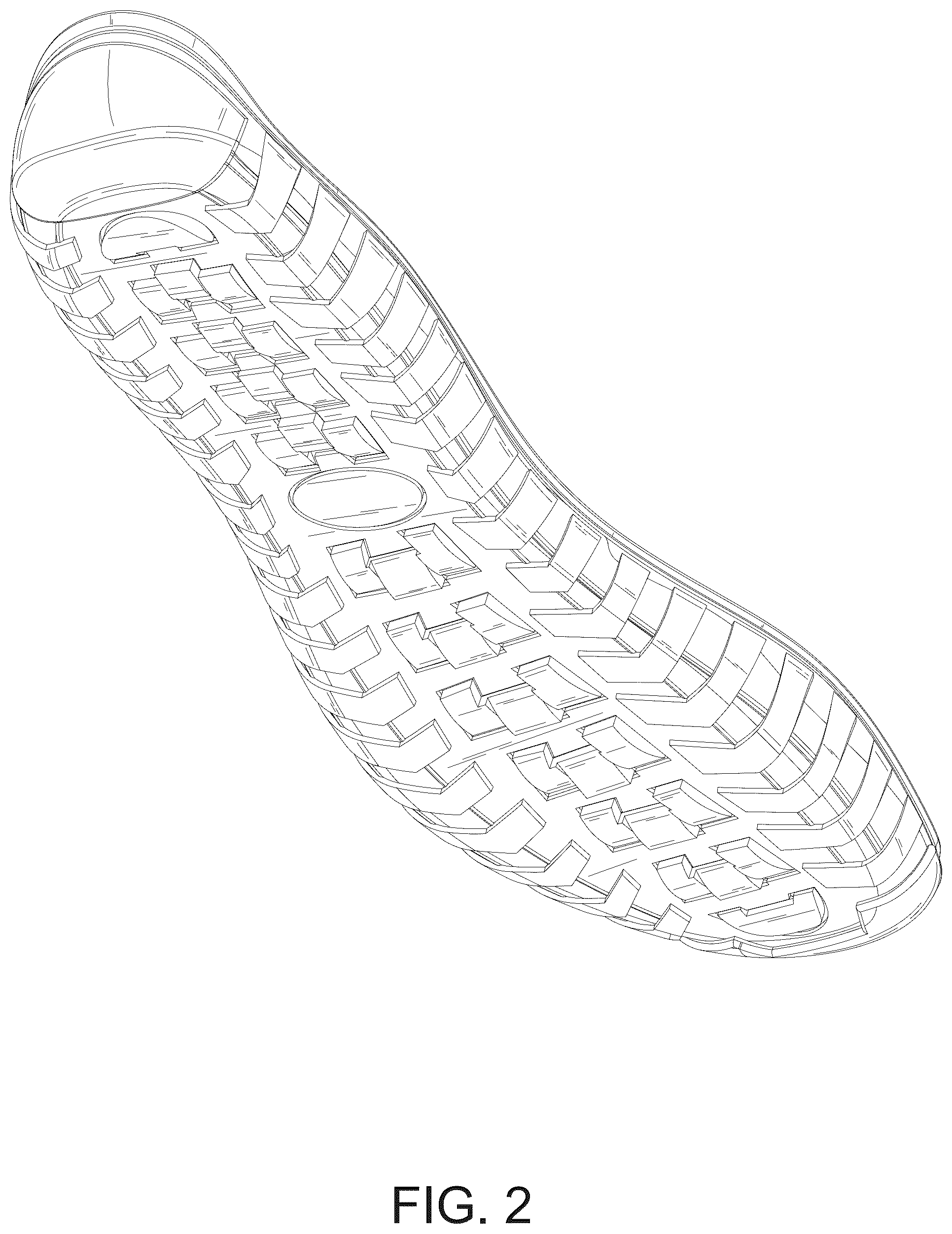 Patent USD1124616 Figure 2 – Shoe sole