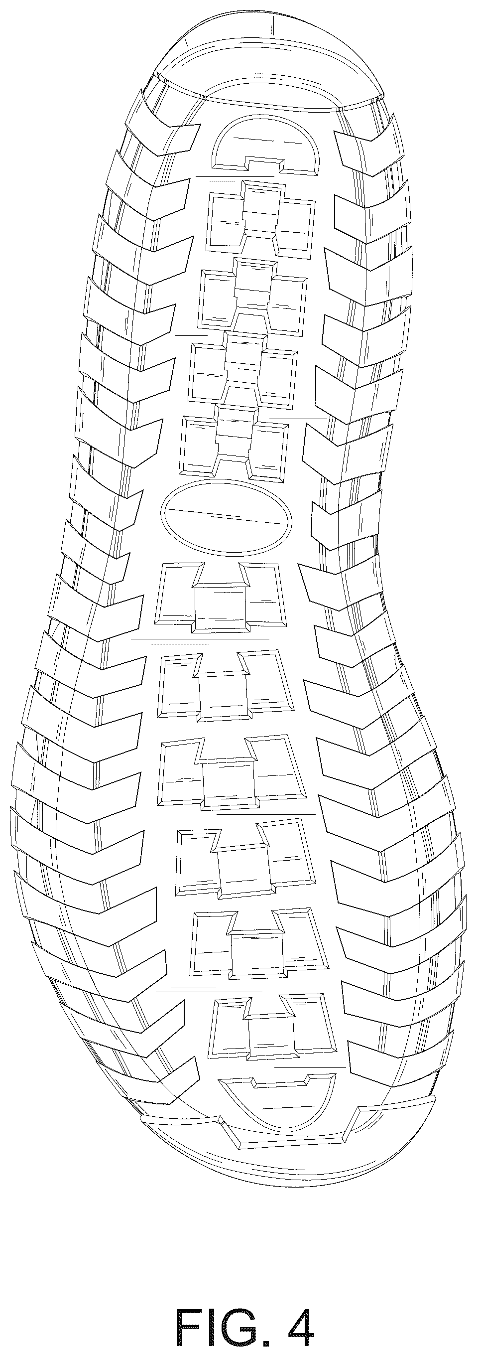 Patent USD1124616 Figure 4 – Shoe sole
