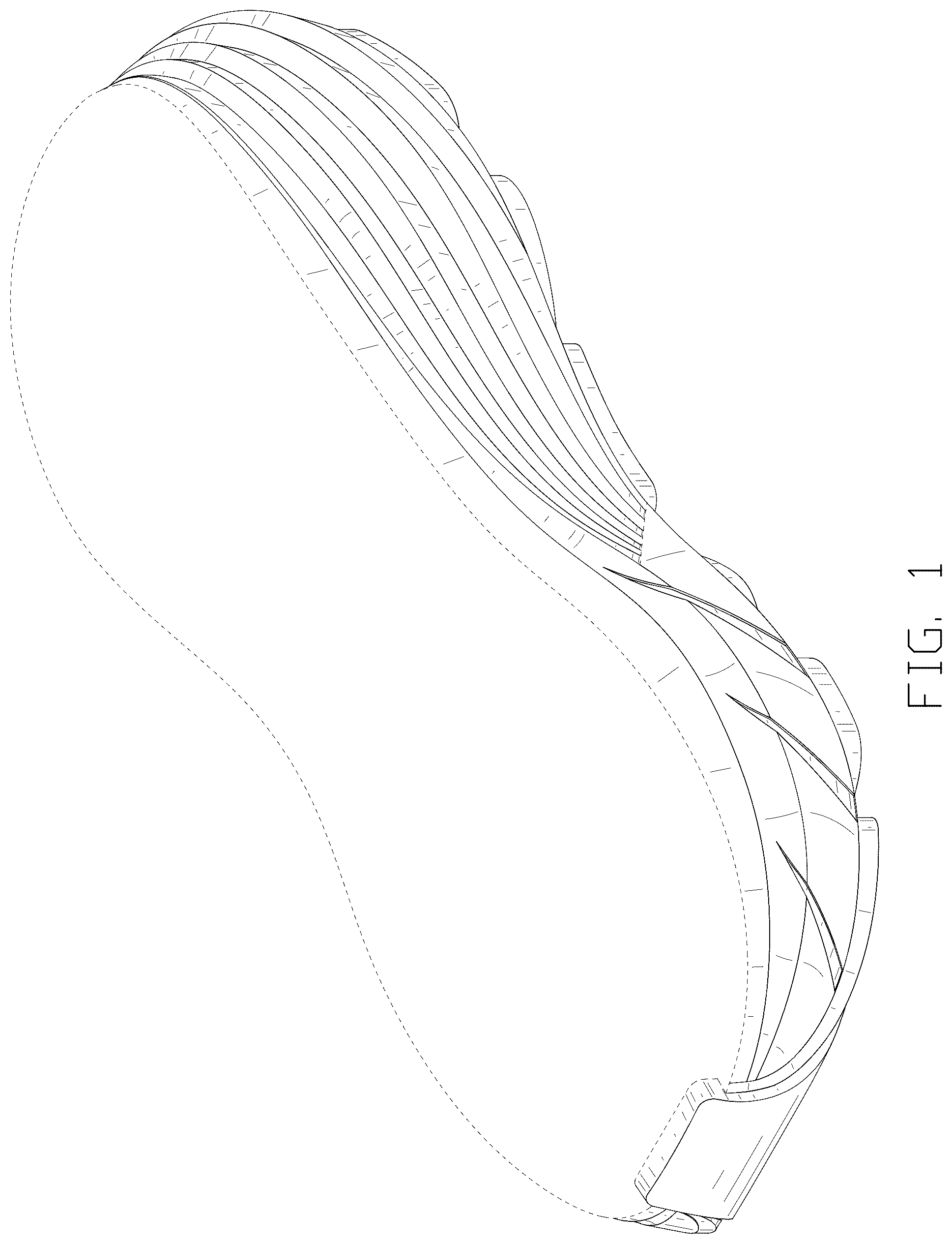 Patent USD1124619 Figure 1 – Footwear sole