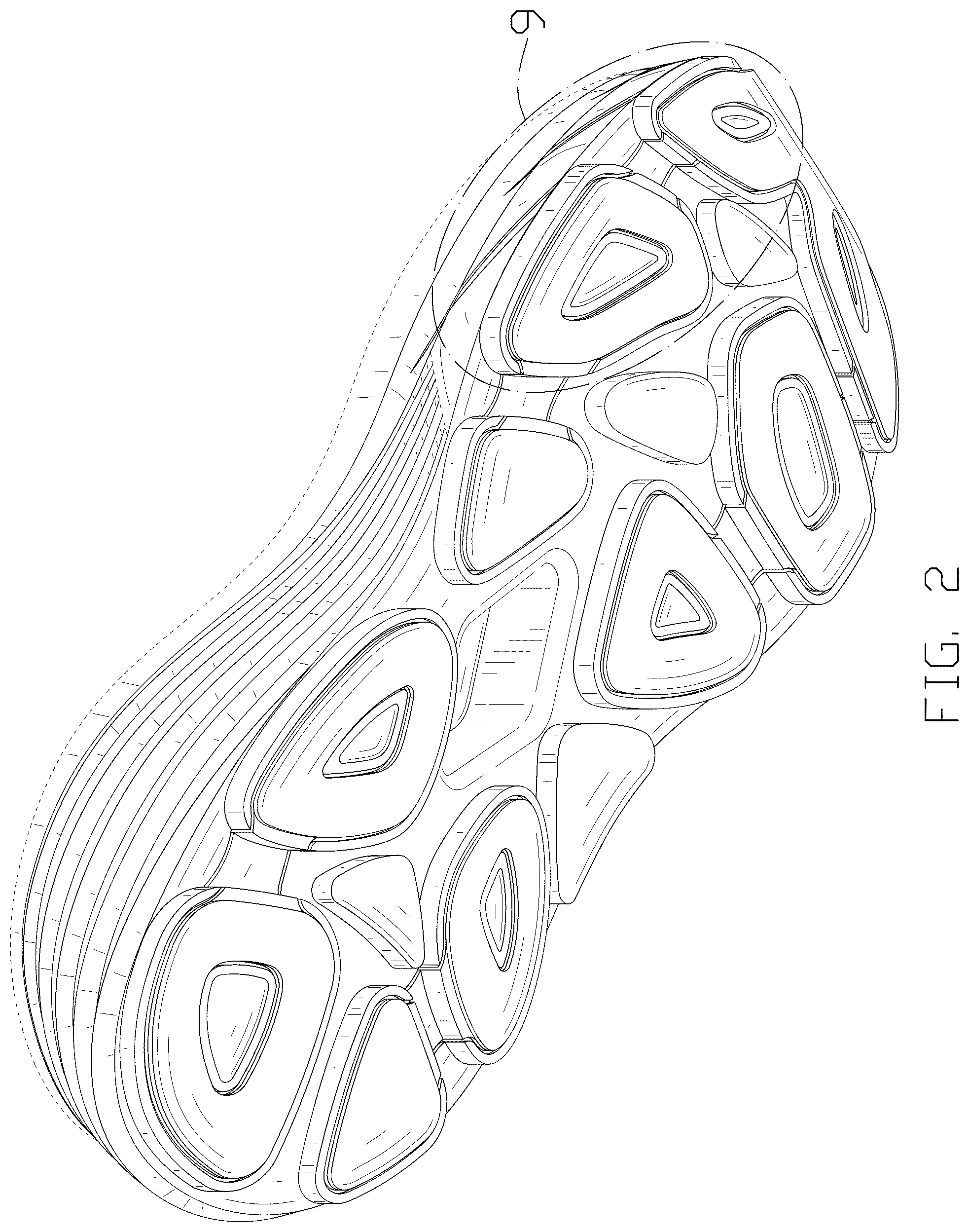 Patent USD1124619 Figure 2 – Footwear sole