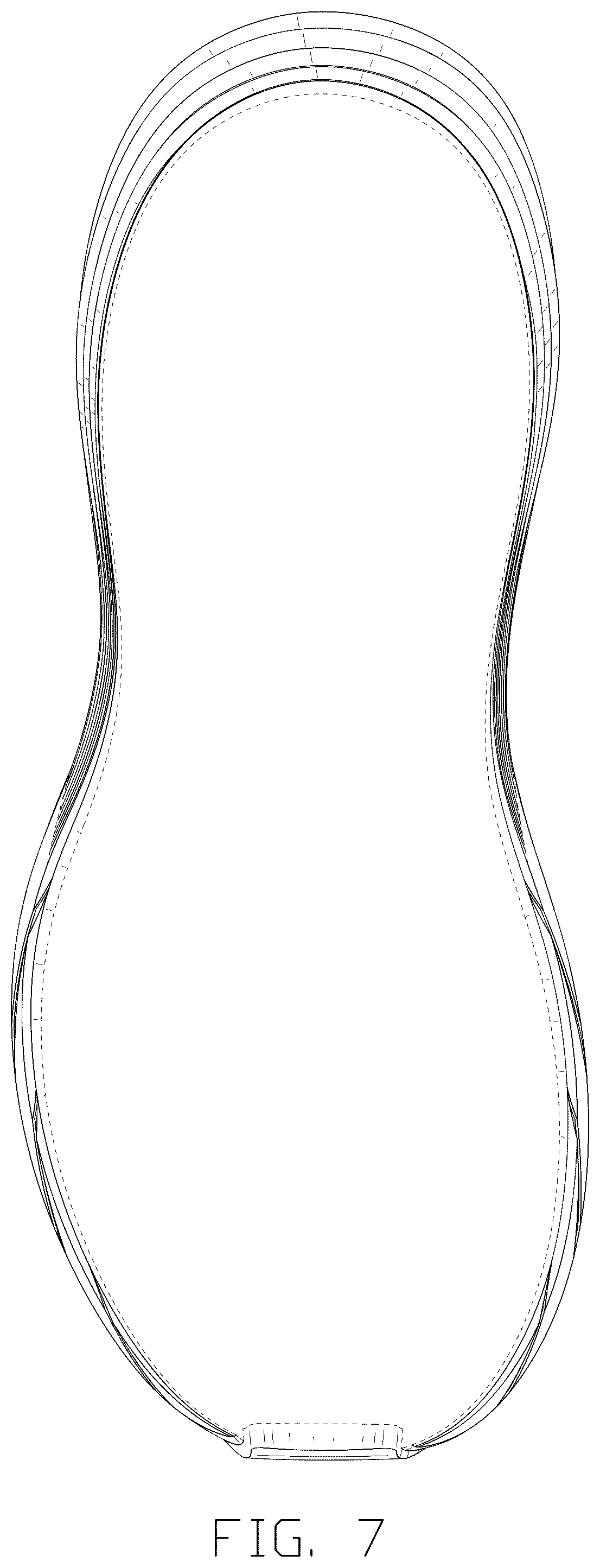 Patent USD1124619 Figure 7 – Footwear sole