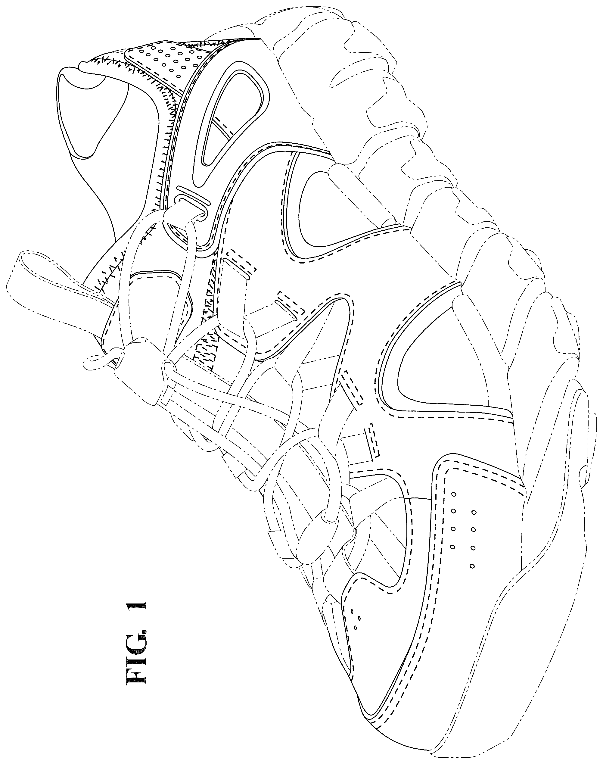 Patent USD1124622 Figure 1 – Footwear upper