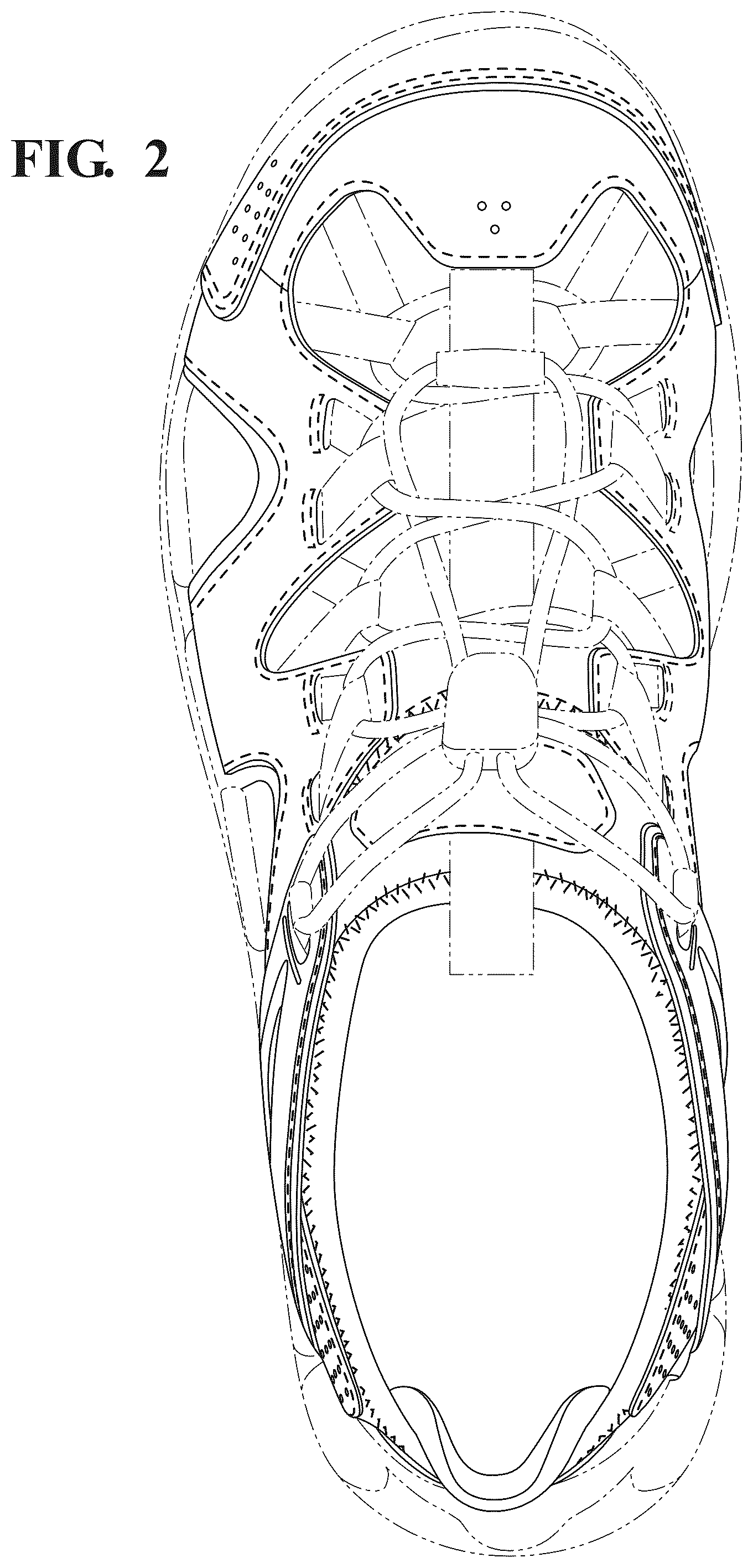 Patent USD1124622 Figure 2 – Footwear upper