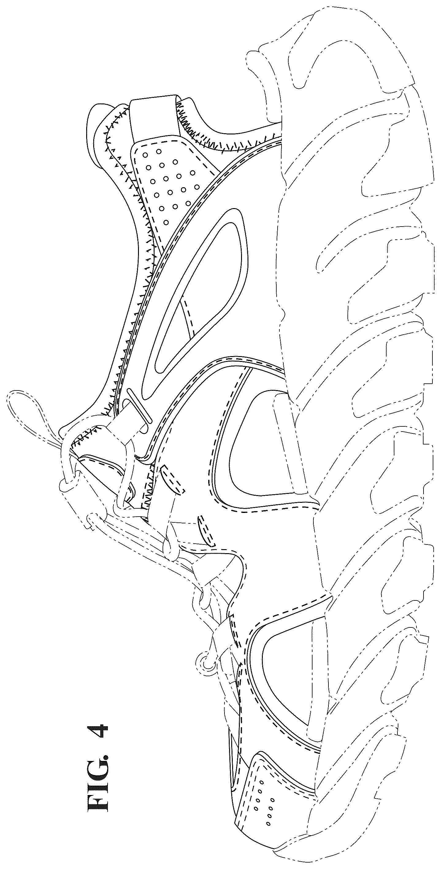 Patent USD1124622 Figure 4 – Footwear upper