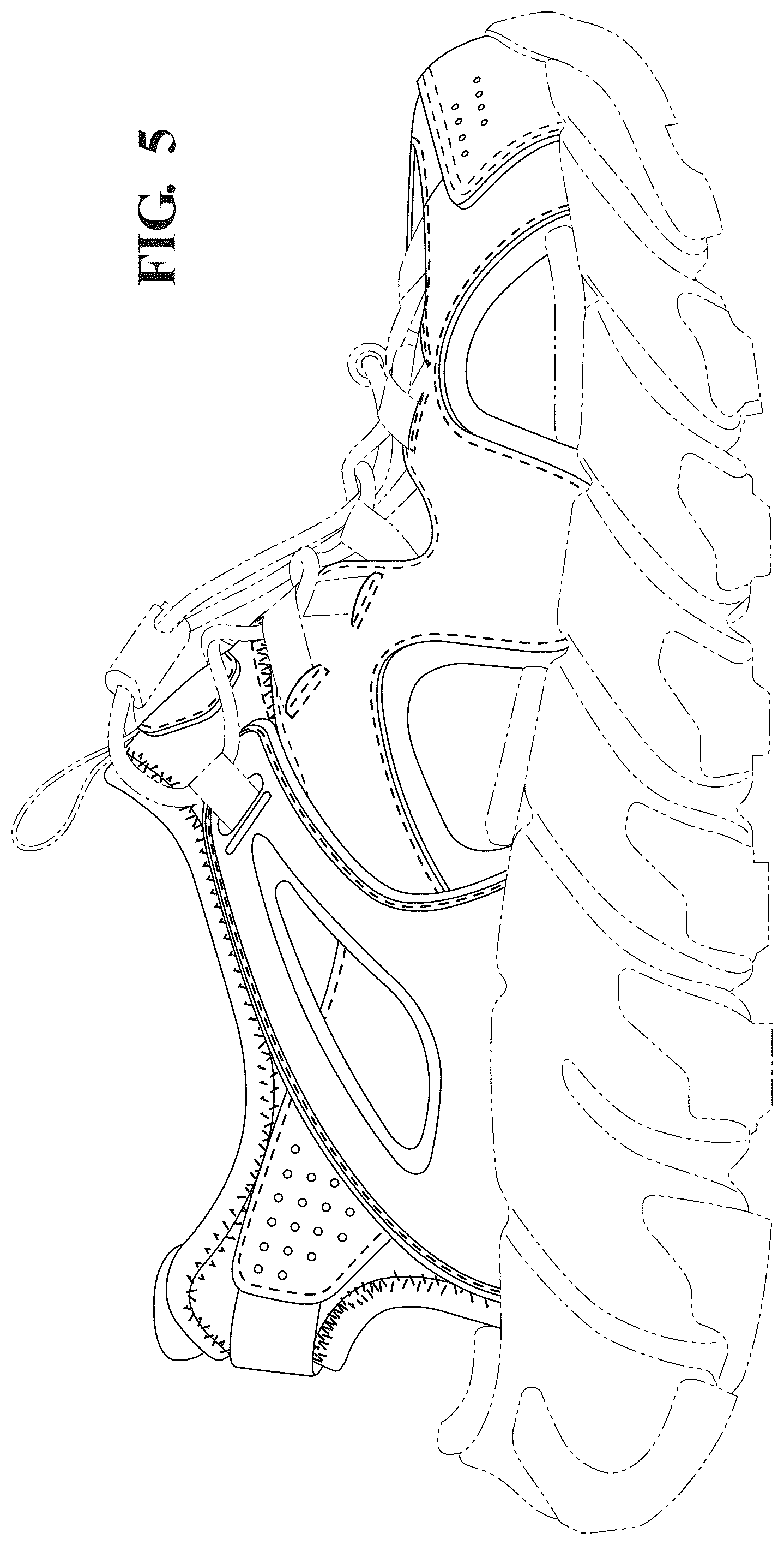 Patent USD1124622 Figure 5 – Footwear upper