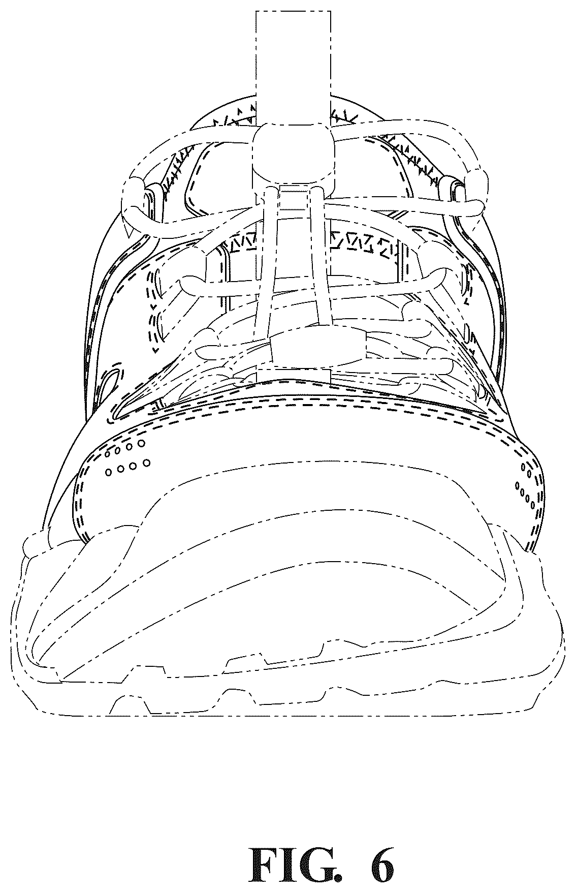 Patent USD1124622 Figure 6 – Footwear upper