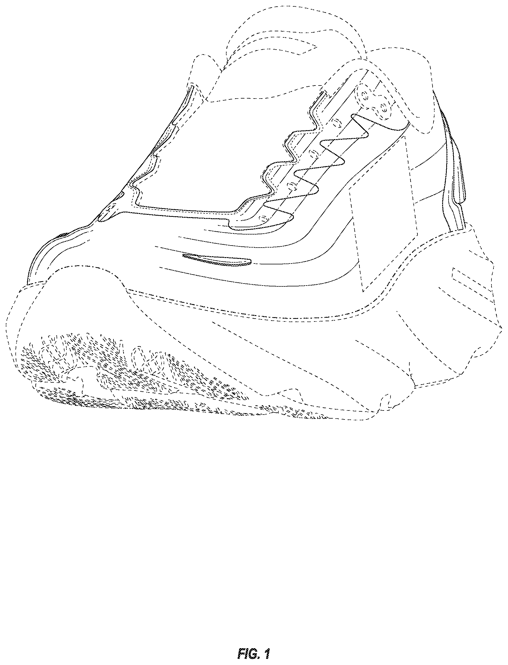 Patent USD1124624 Figure 1 – Shoe upper
