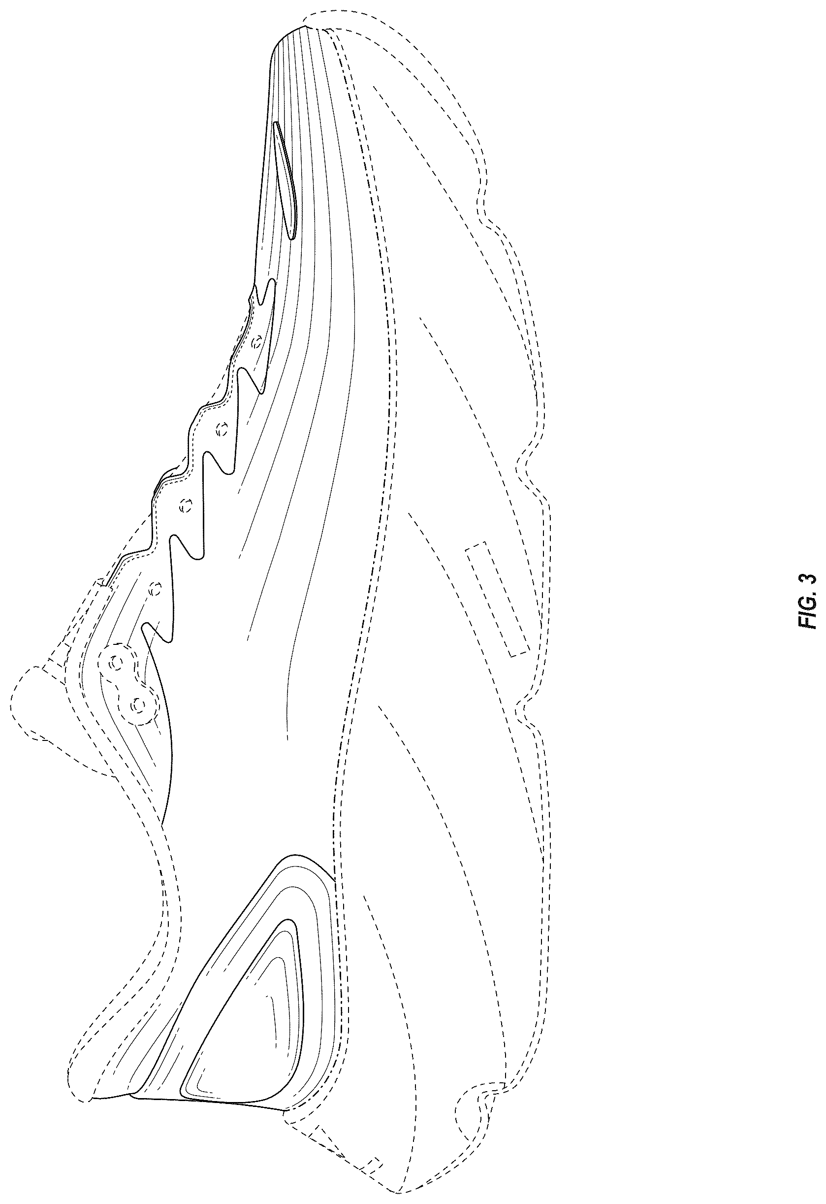 Patent USD1124624 Figure 3 – Shoe upper