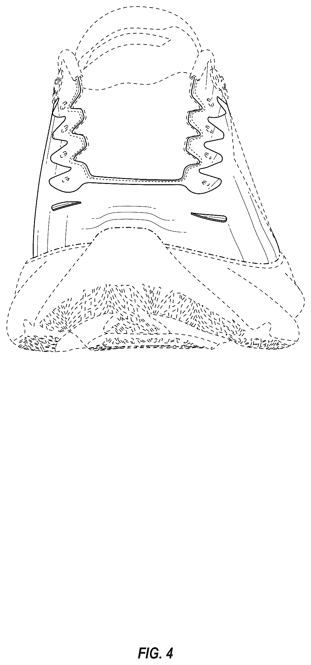 Patent USD1124624 Figure 4 – Shoe upper