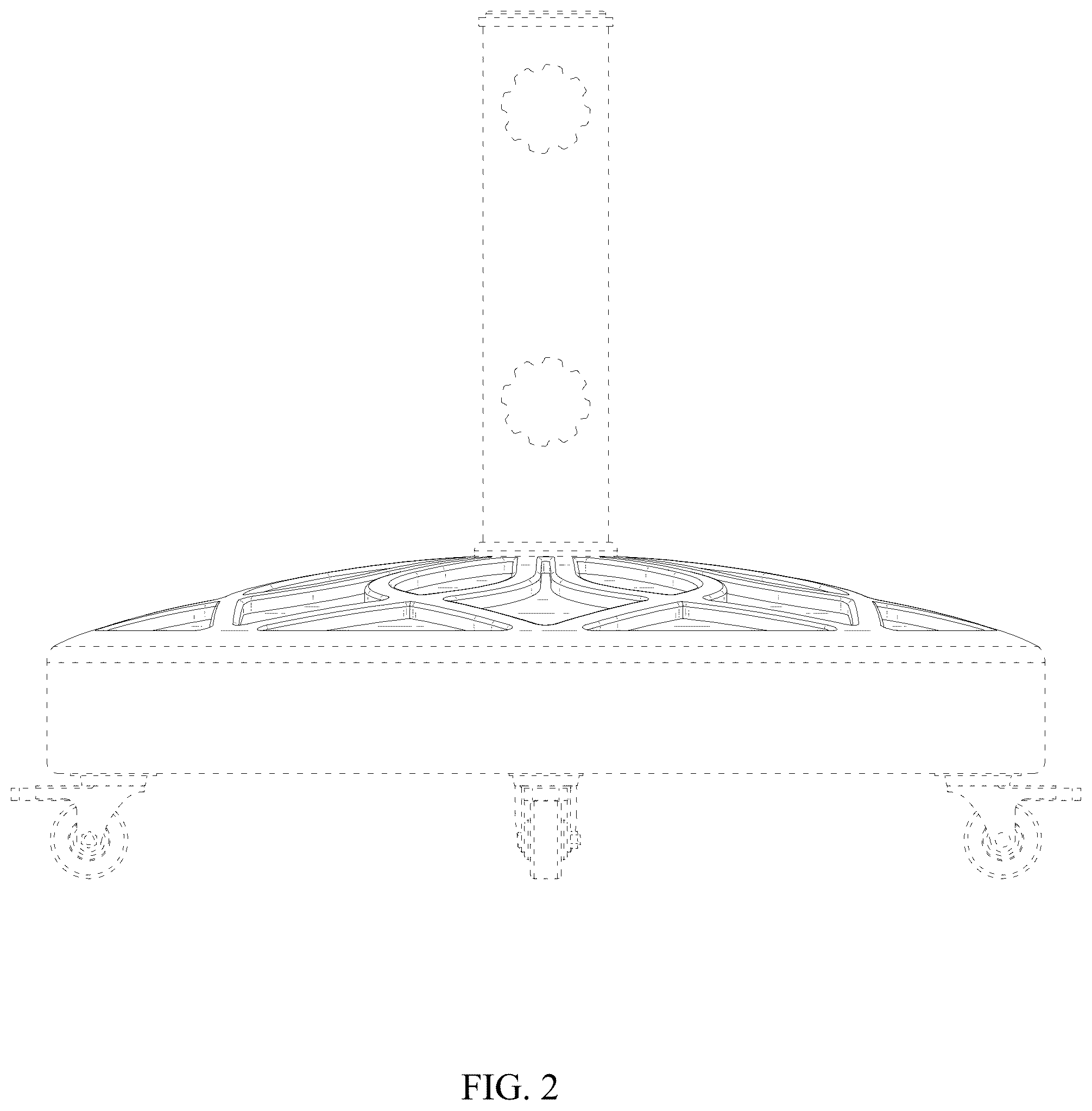 Patent USD1124627 Figure 2 – Umbrella base