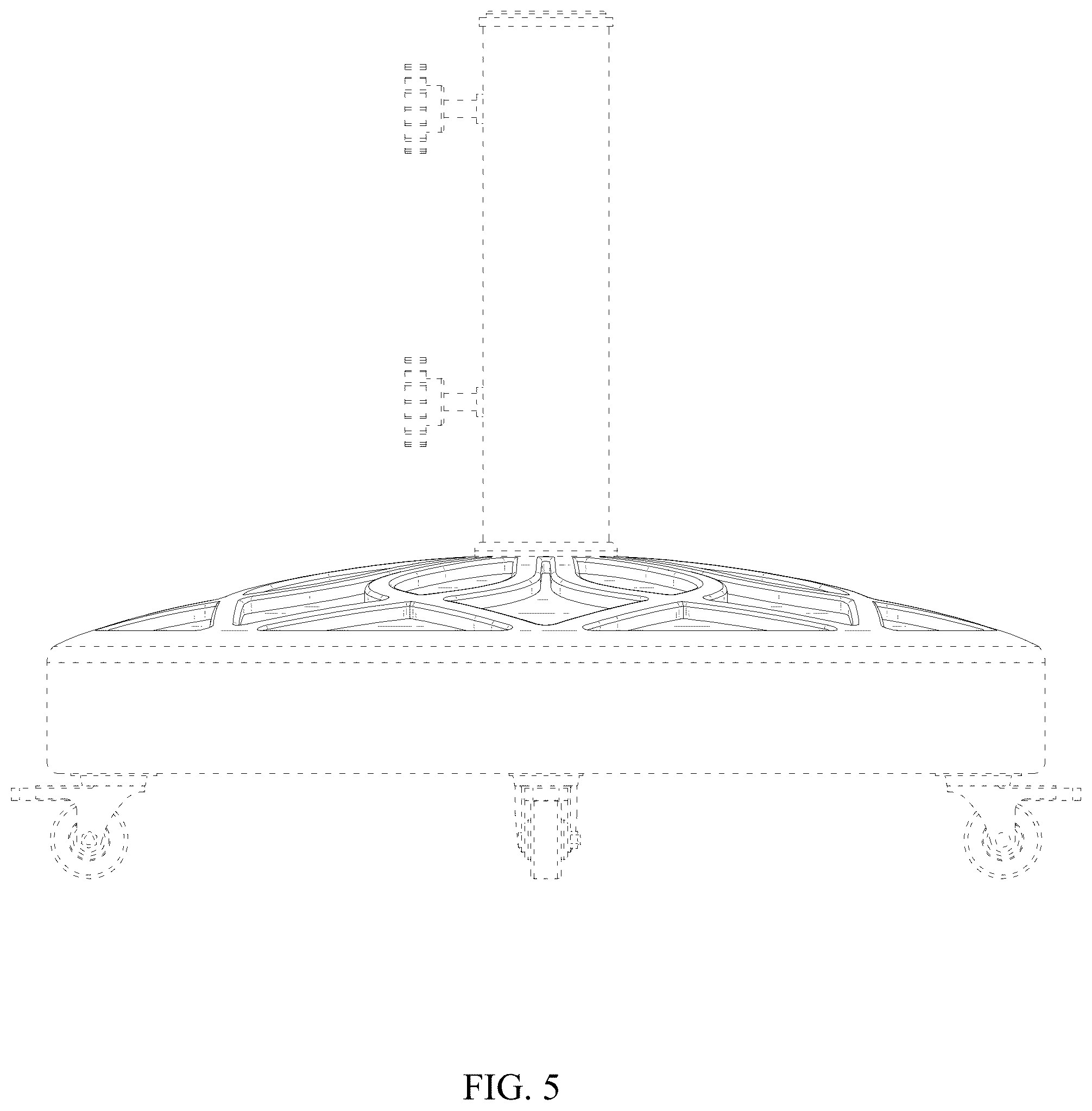 Patent USD1124627 Figure 5 – Umbrella base