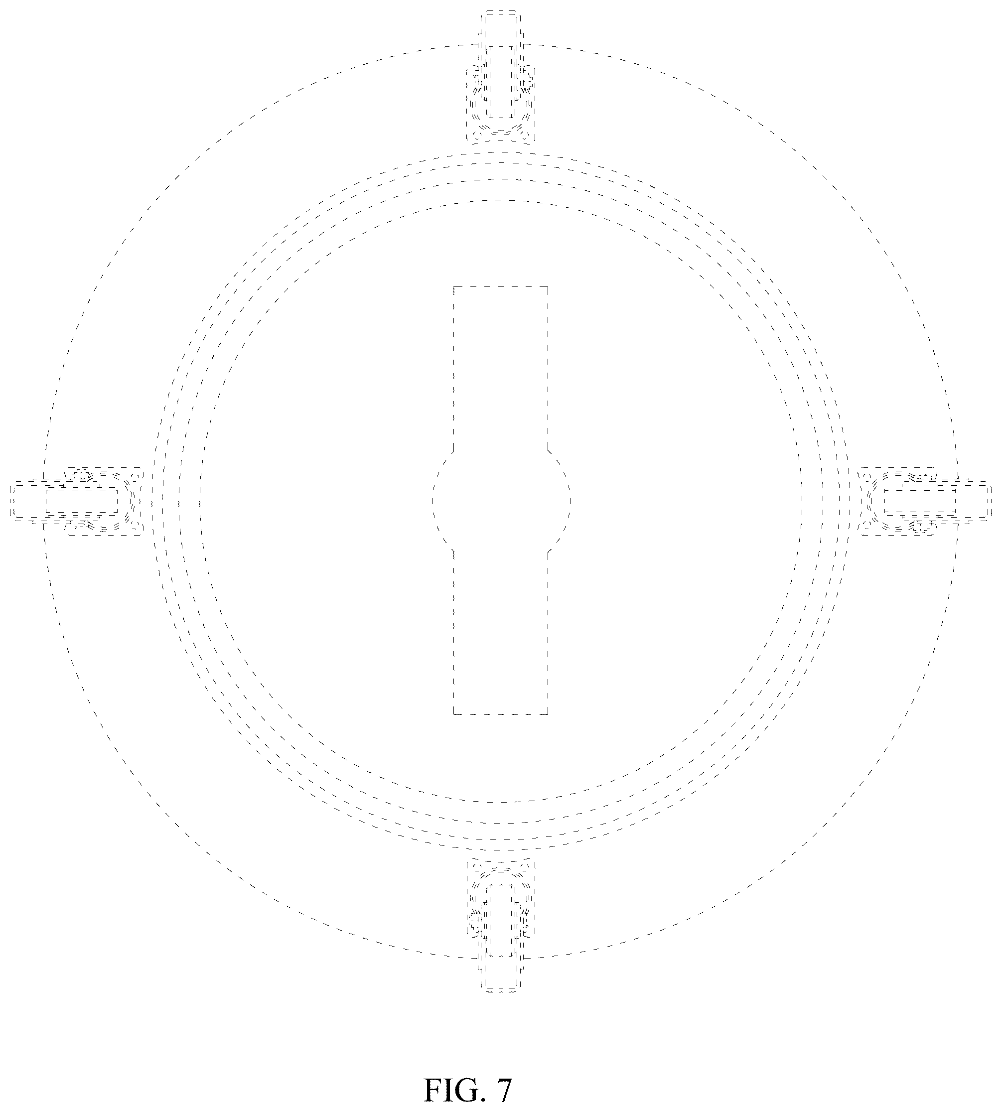 Patent USD1124627 Figure 7 – Umbrella base