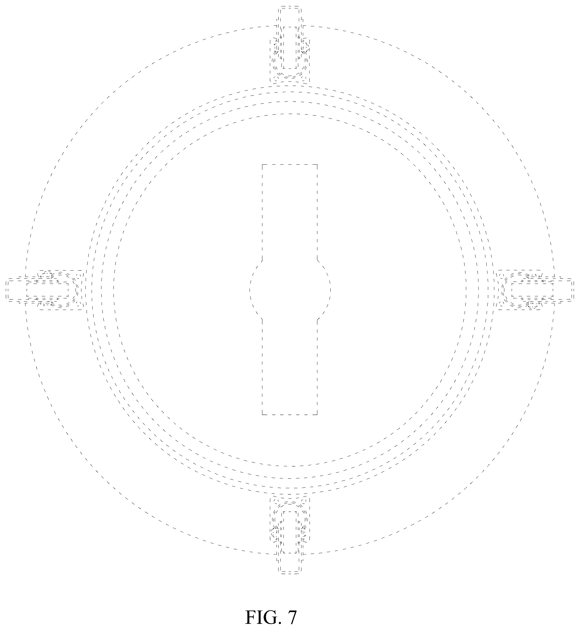 Patent USD1124628 Figure 7 – Umbrella base