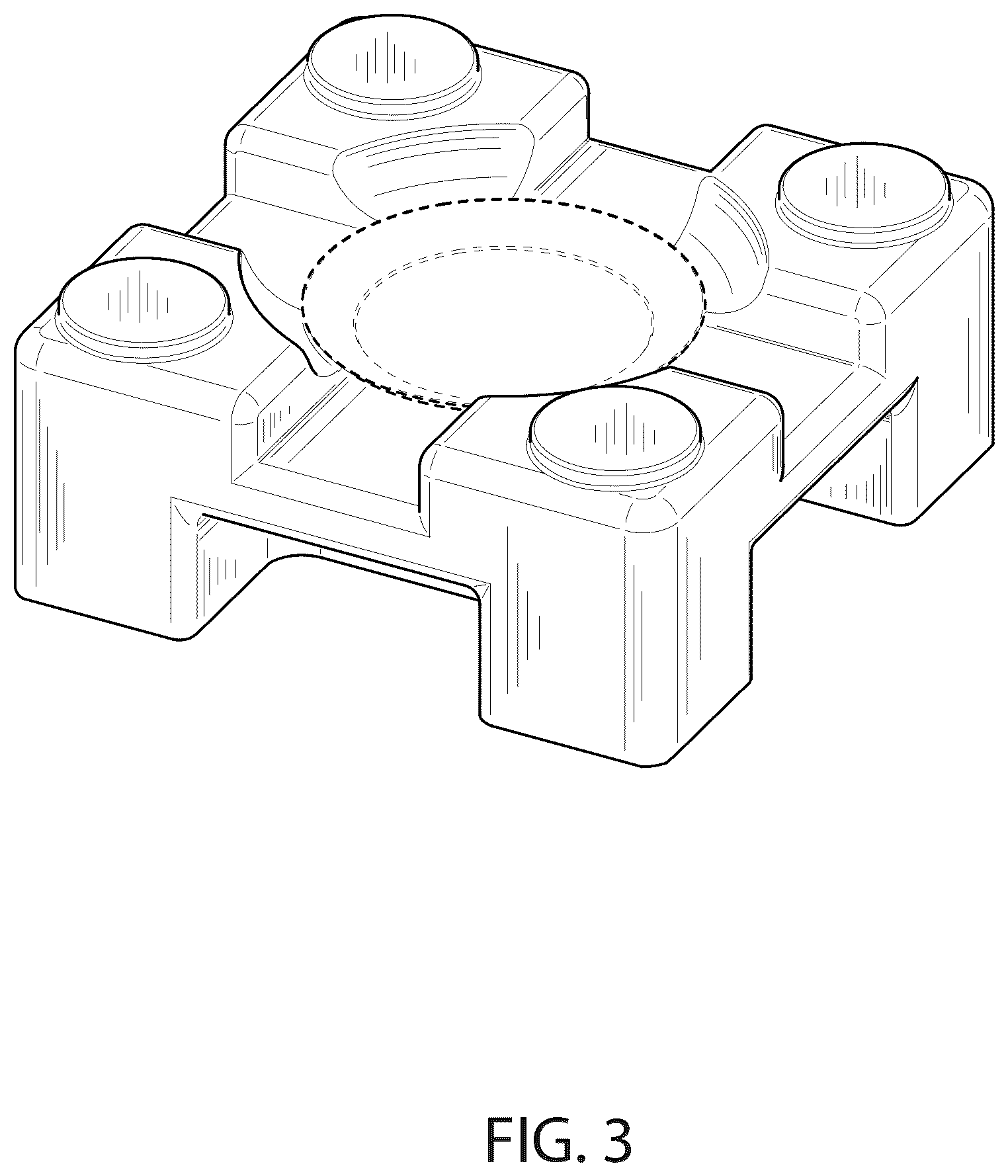 Patent USD1124630 Figure 3 – Carrier for floral arrangements and plants