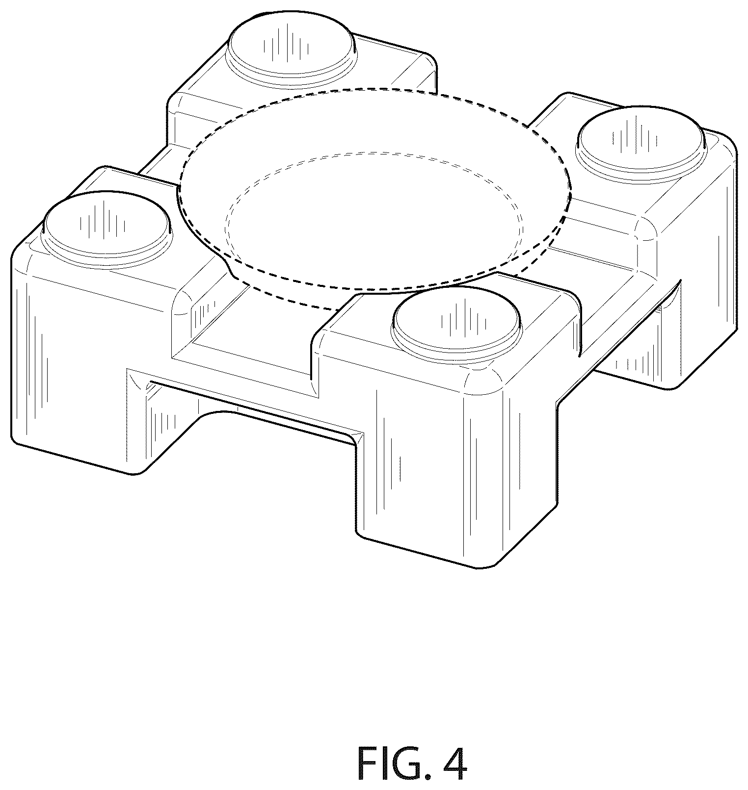 Patent USD1124630 Figure 4 – Carrier for floral arrangements and plants