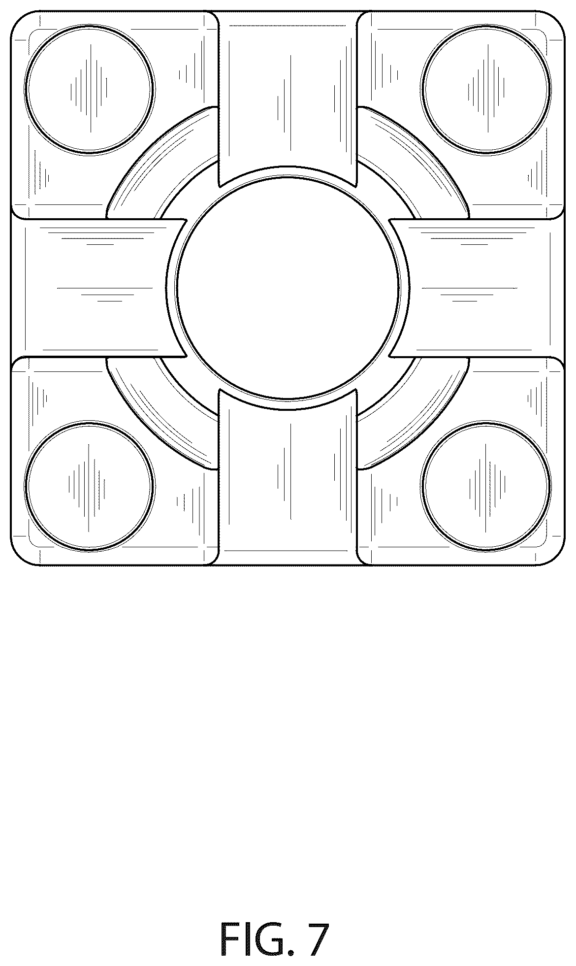 Patent USD1124630 Figure 7 – Carrier for floral arrangements and plants