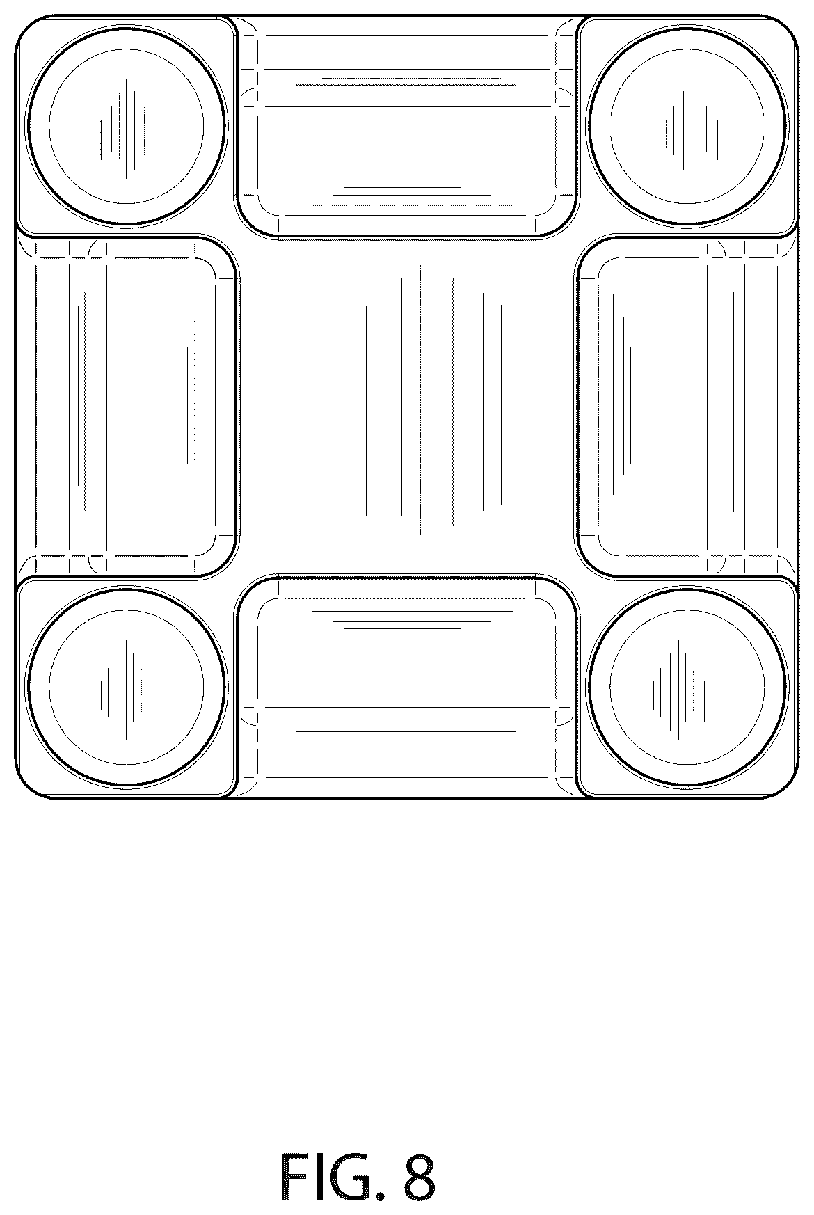 Patent USD1124630 Figure 8 – Carrier for floral arrangements and plants
