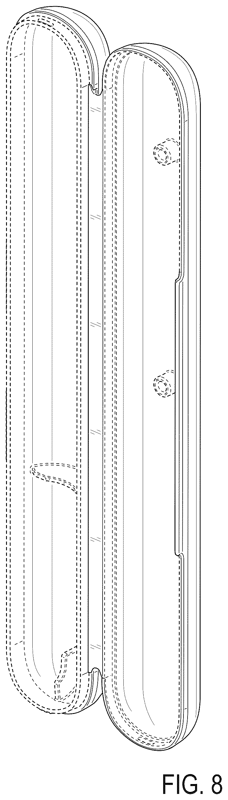Patent USD1124633 Figure 7 – Toothbrush travel case