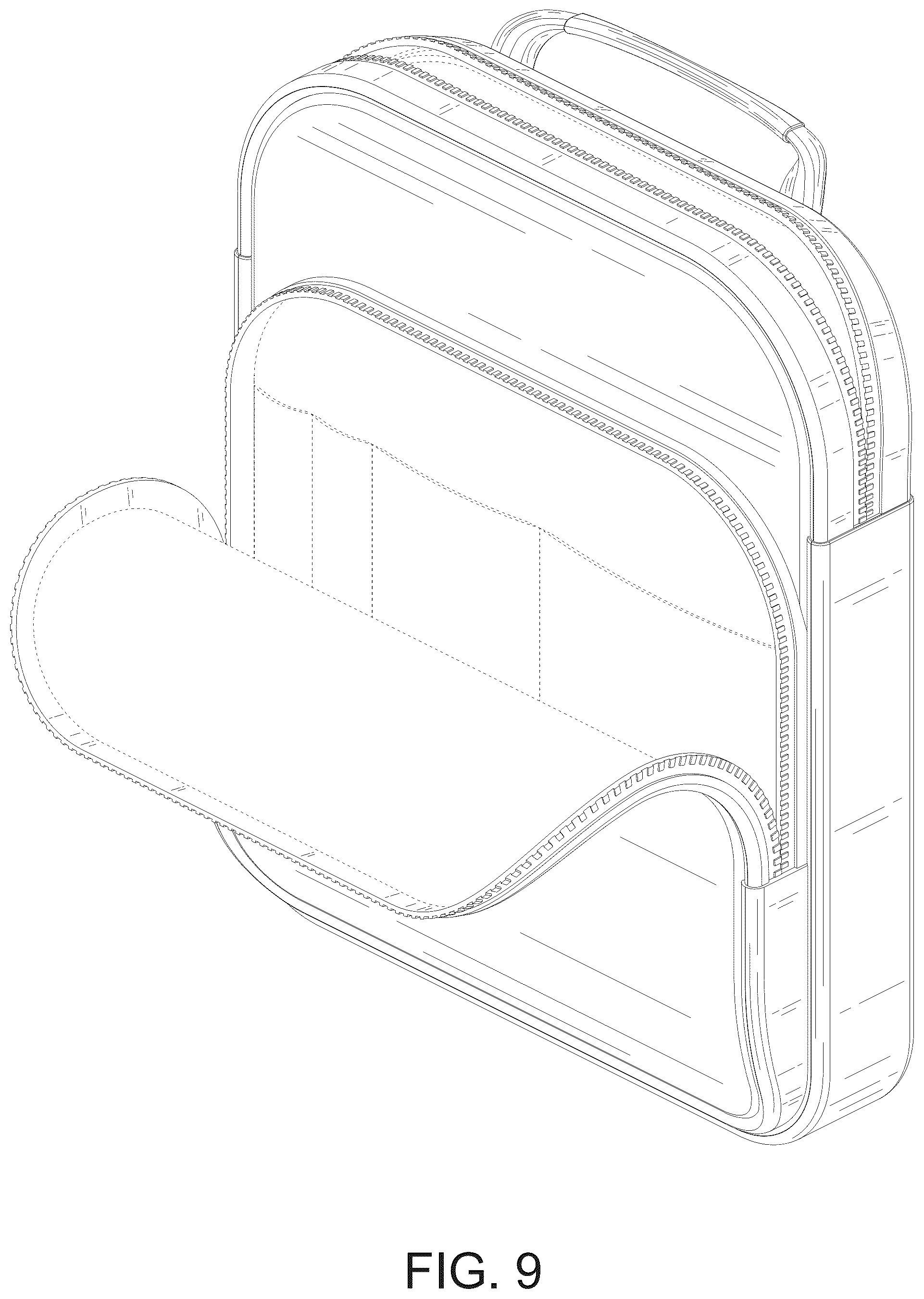 Patent USD1124637 Figure 9 – Book sleeve bag