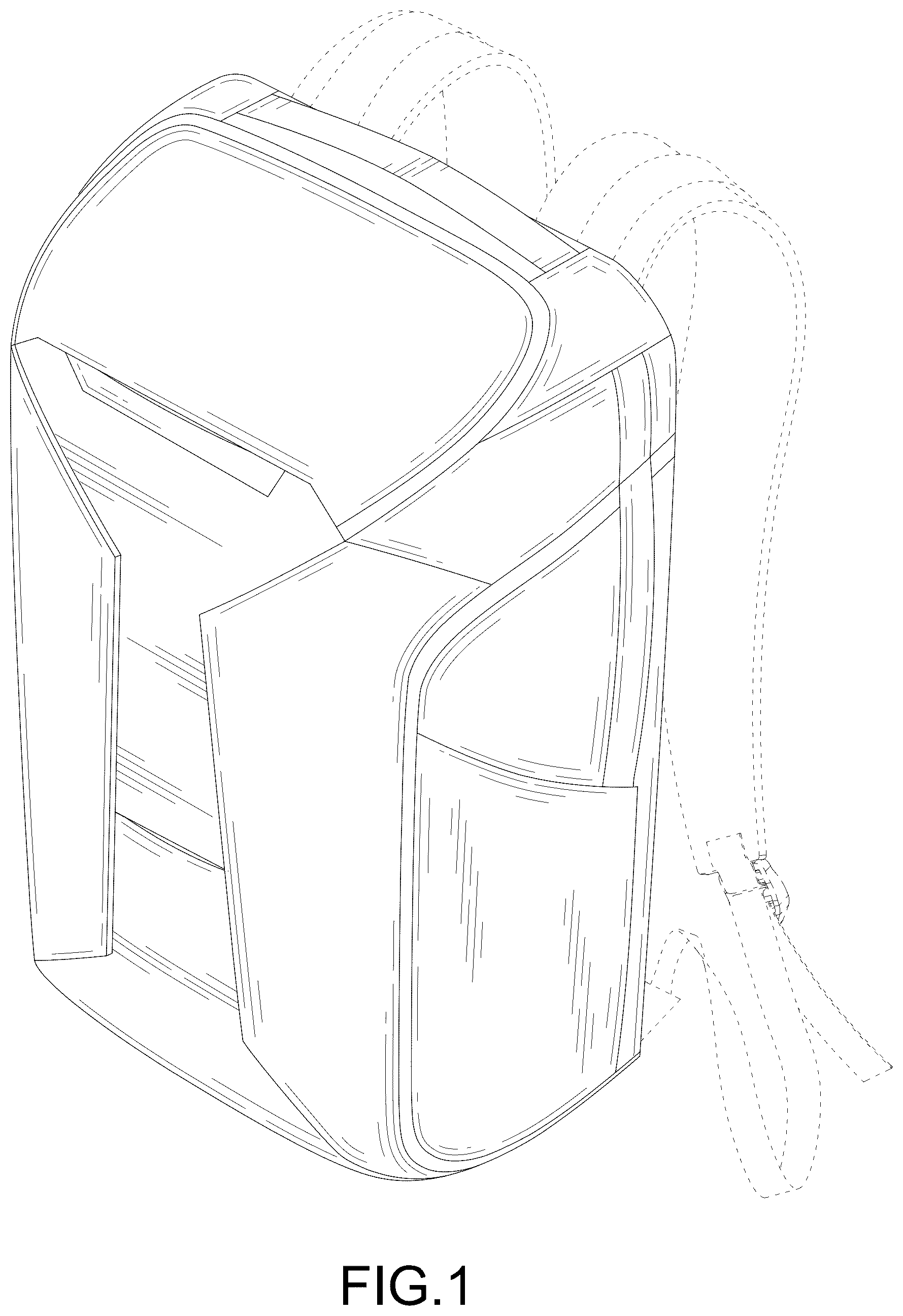 Patent USD1124638 Figure 1 – Backpack