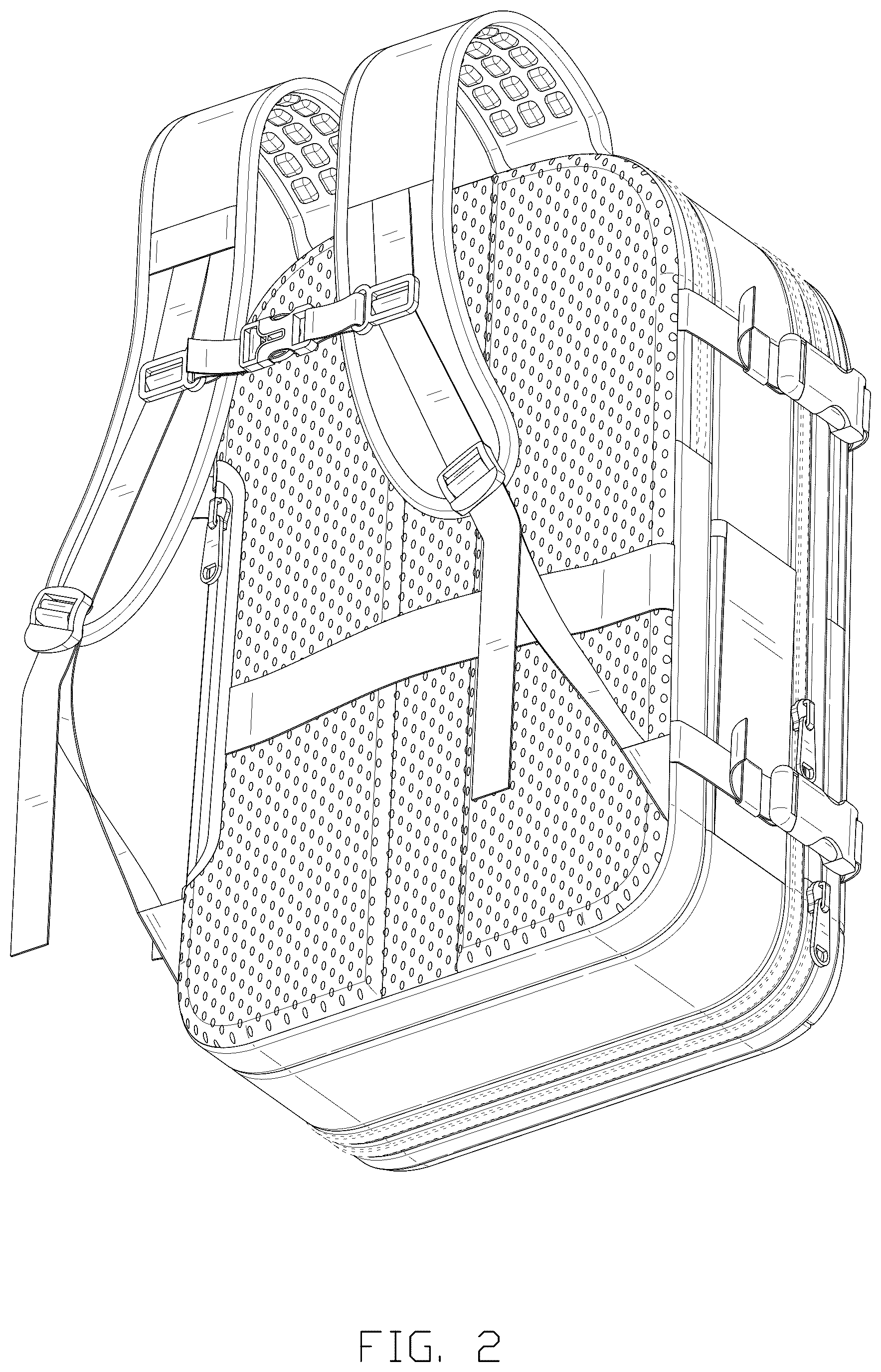 Patent USD1124639 Figure 2 – Travel backpack