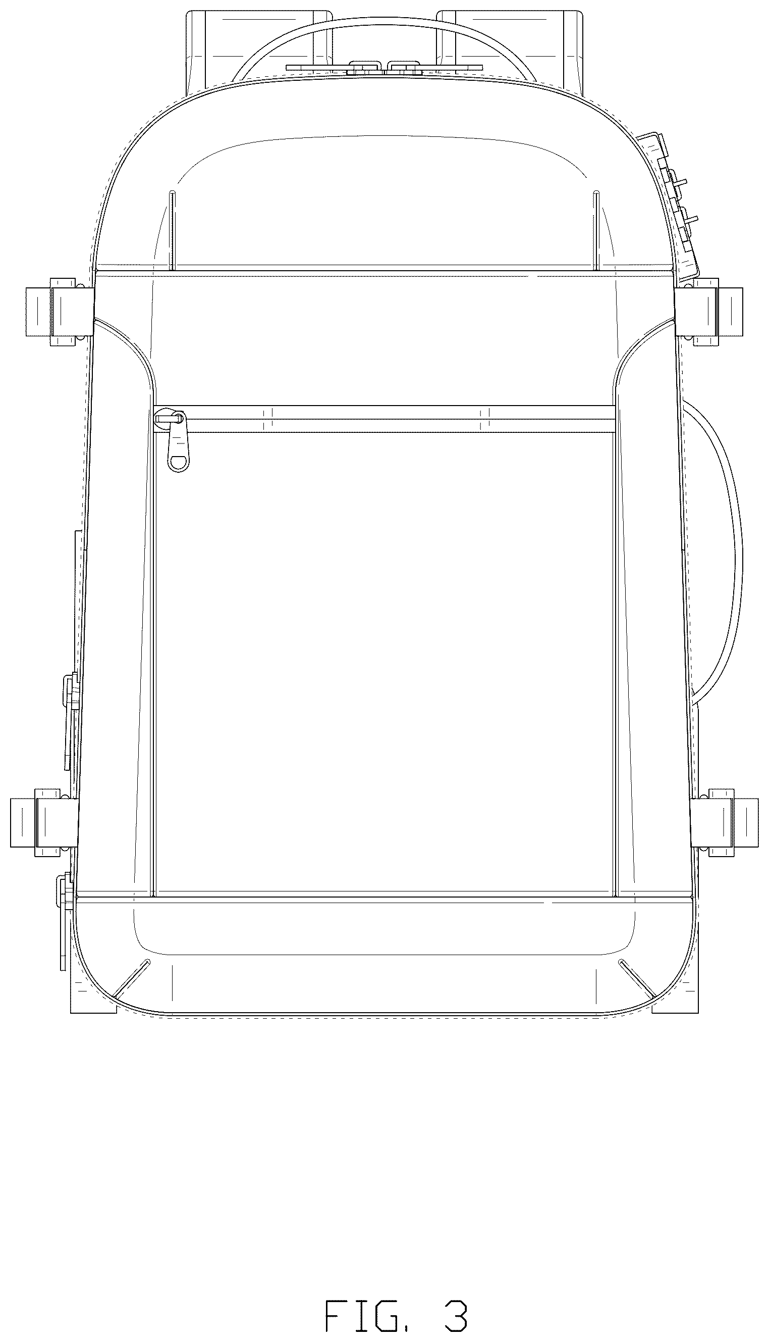 Patent USD1124639 Figure 3 – Travel backpack