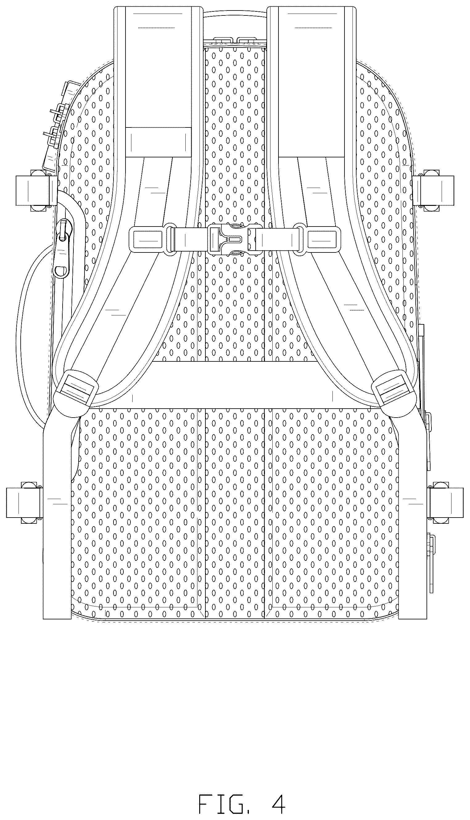Patent USD1124639 Figure 4 – Travel backpack