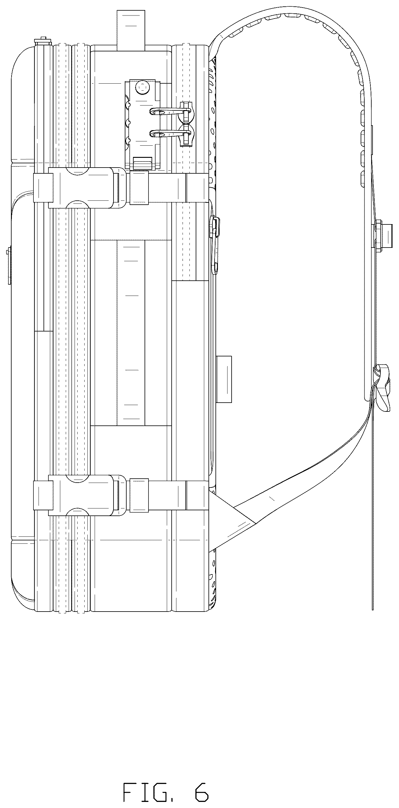 Patent USD1124639 Figure 6 – Travel backpack