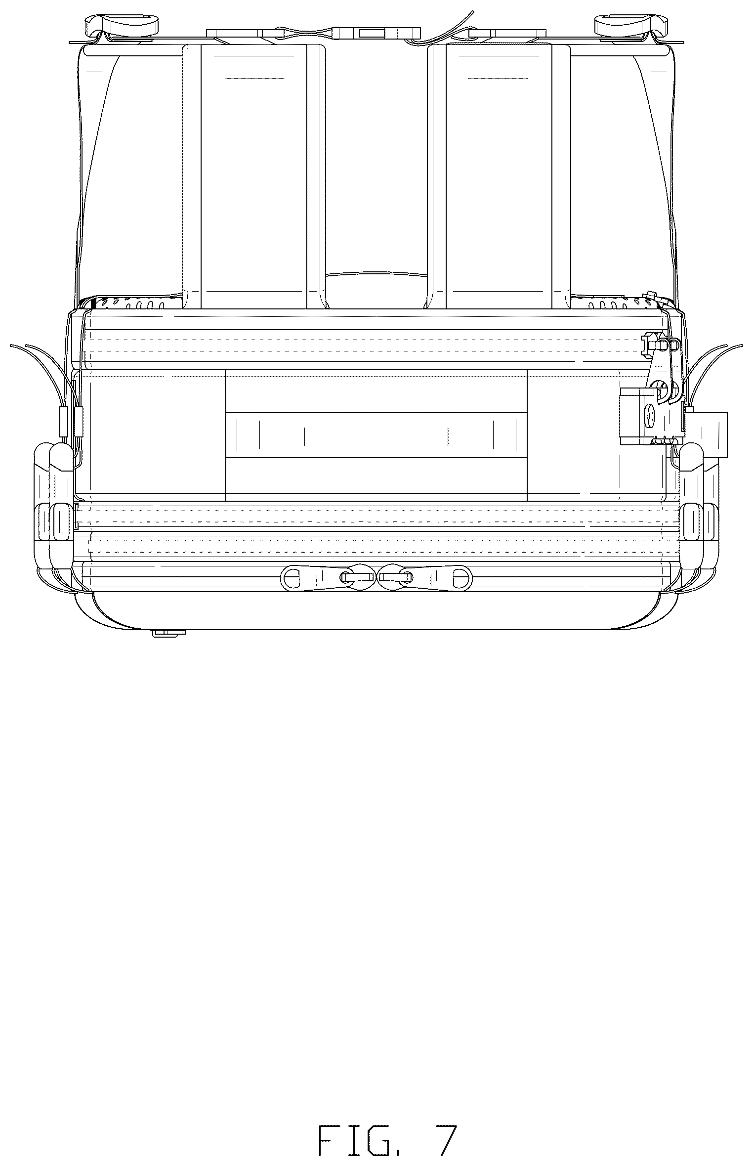 Patent USD1124639 Figure 7 – Travel backpack