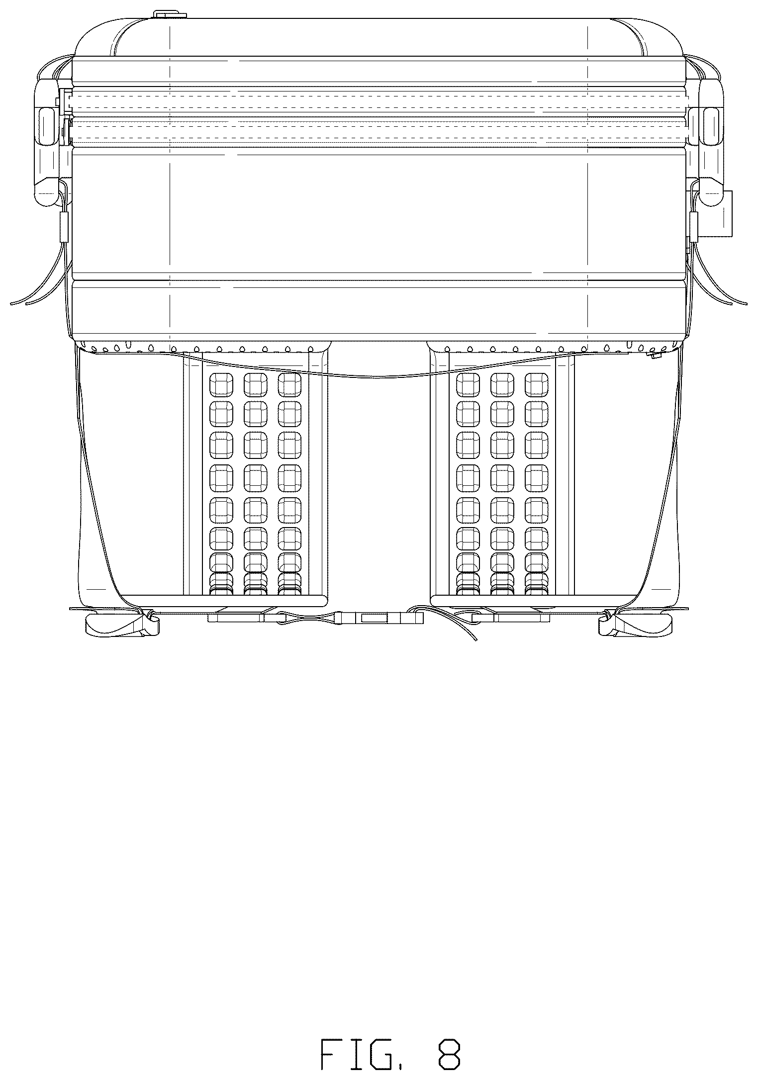 Patent USD1124639 Figure 8 – Travel backpack